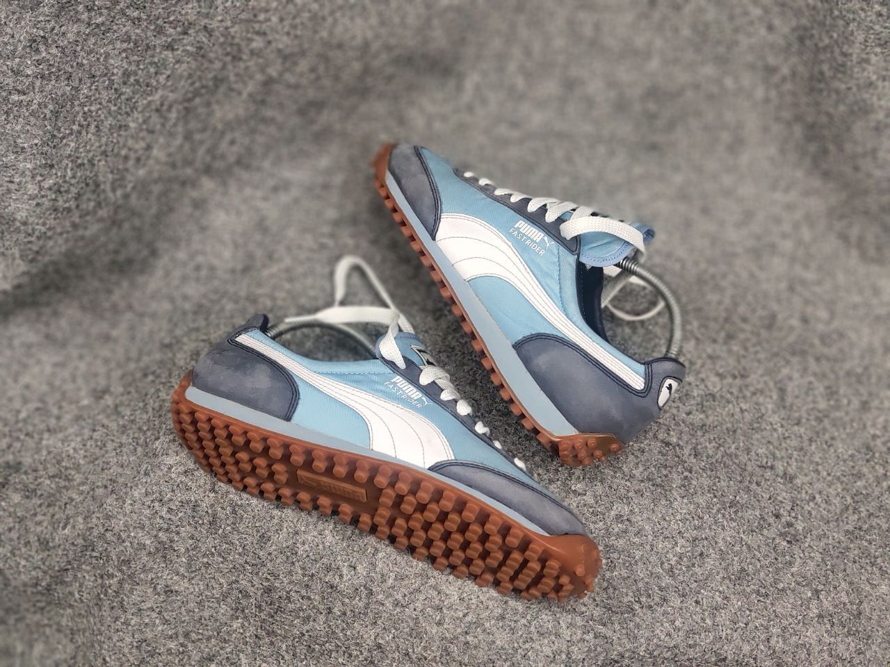 Puma Vintage 00's Puma Fast Rider Blue Logo Sneakers Shoes Y2K Size US 7 / IT 37 - 2 Thumbnail