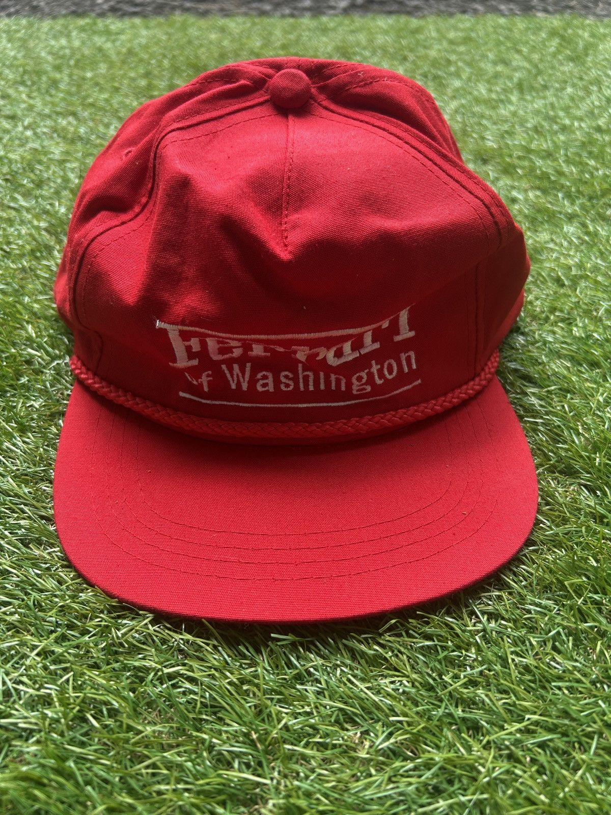 Vintage Vintage 90’s Ferrari of Washington Red Rope Snapback Size ONE SIZE - 1 Thumbnail