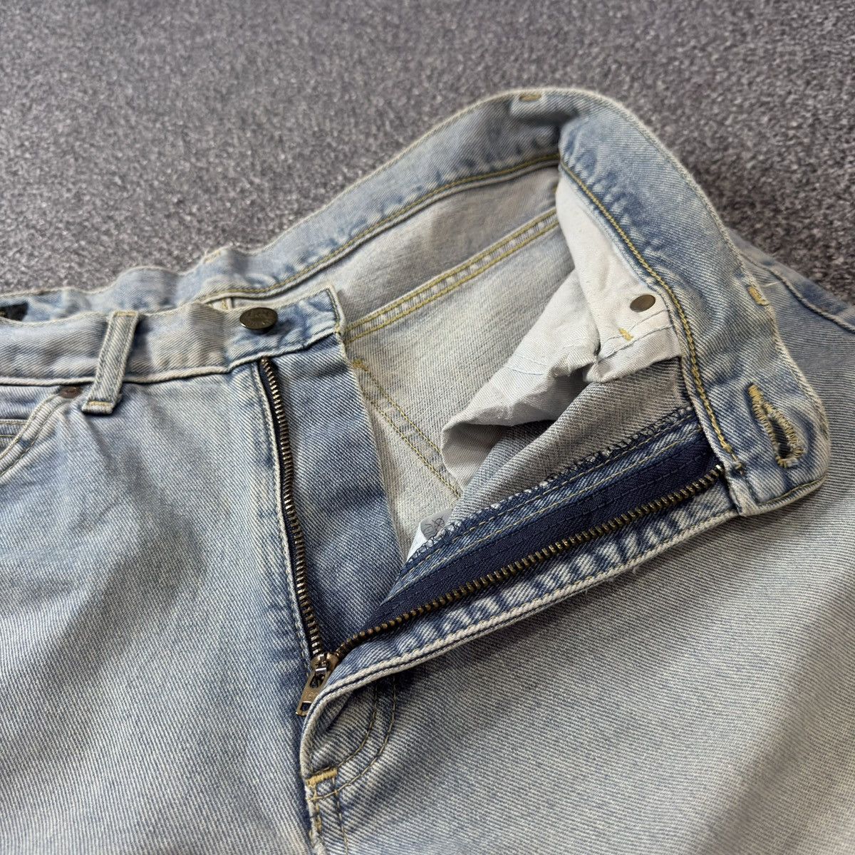 Lee × Number (N)ine Vintage Heavy Faded Washed Grunge Denim Lee Rider W32 Size US 32 / EU 48 - 13 Thumbnail