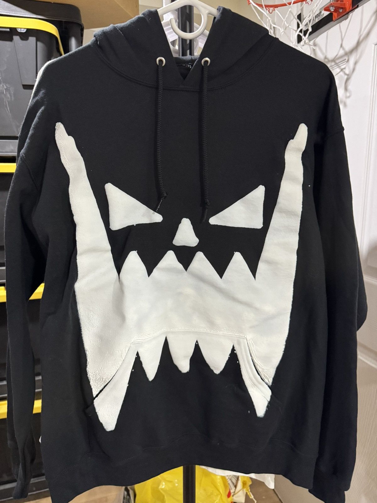 Asspizza Asspizza Puff Print Face Hoodie Black 2022 Size US M / EU 48-50 / 2 - 1 Thumbnail
