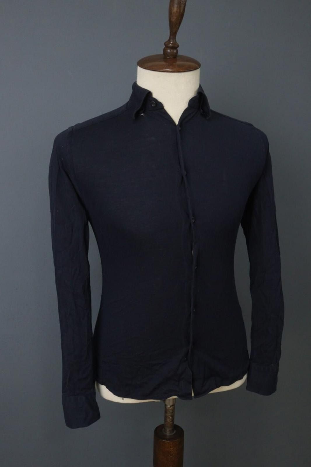 Eton Eton Navy 100% Cotton Slim Fit Button Down Shirt Size XS Size US XS / EU 42 / 0 - 6 Thumbnail