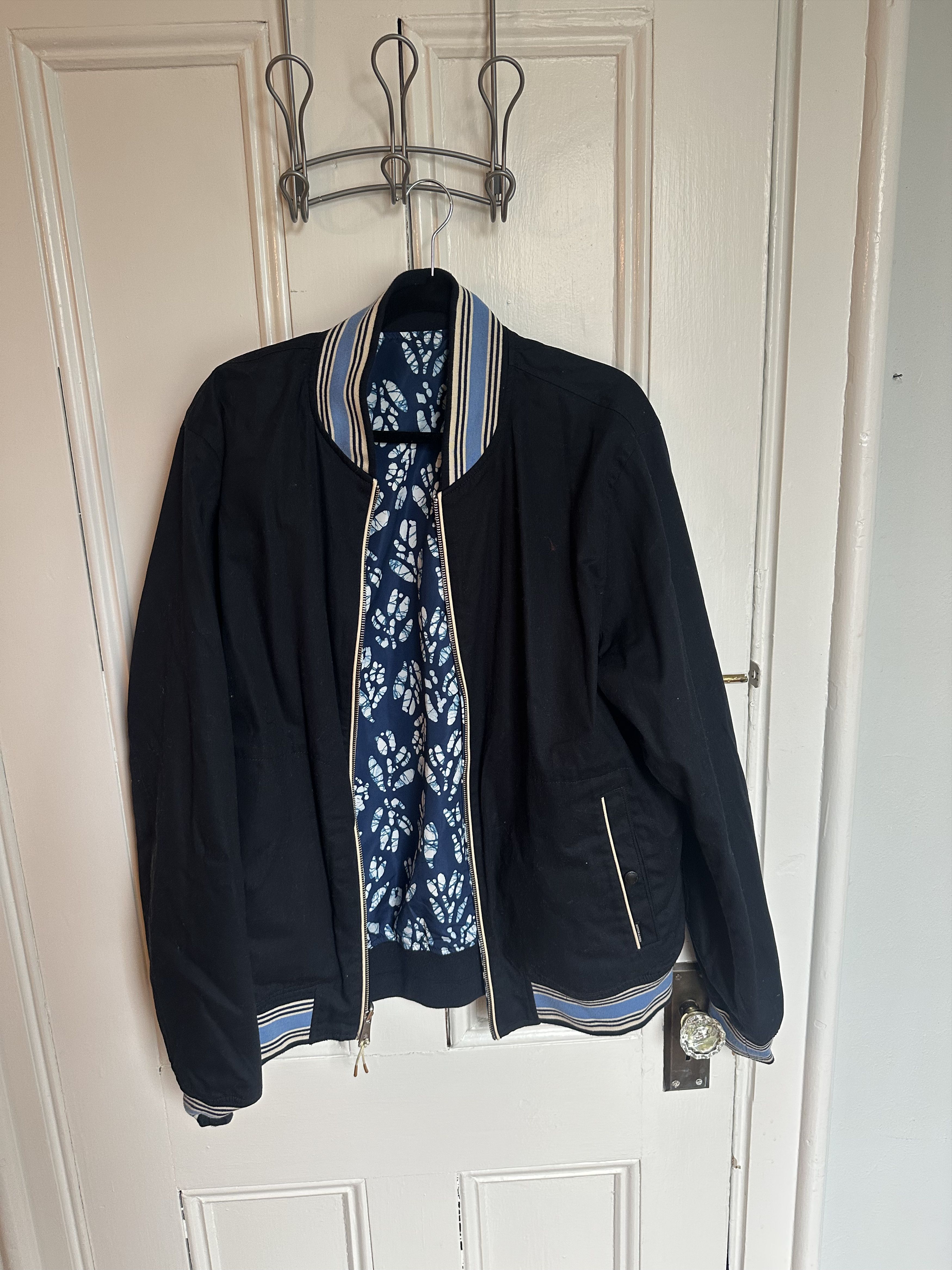 Scotch & Soda Reversible Blue Bomber Jacket Size US XL / EU 56 / 4 - 1 Thumbnail