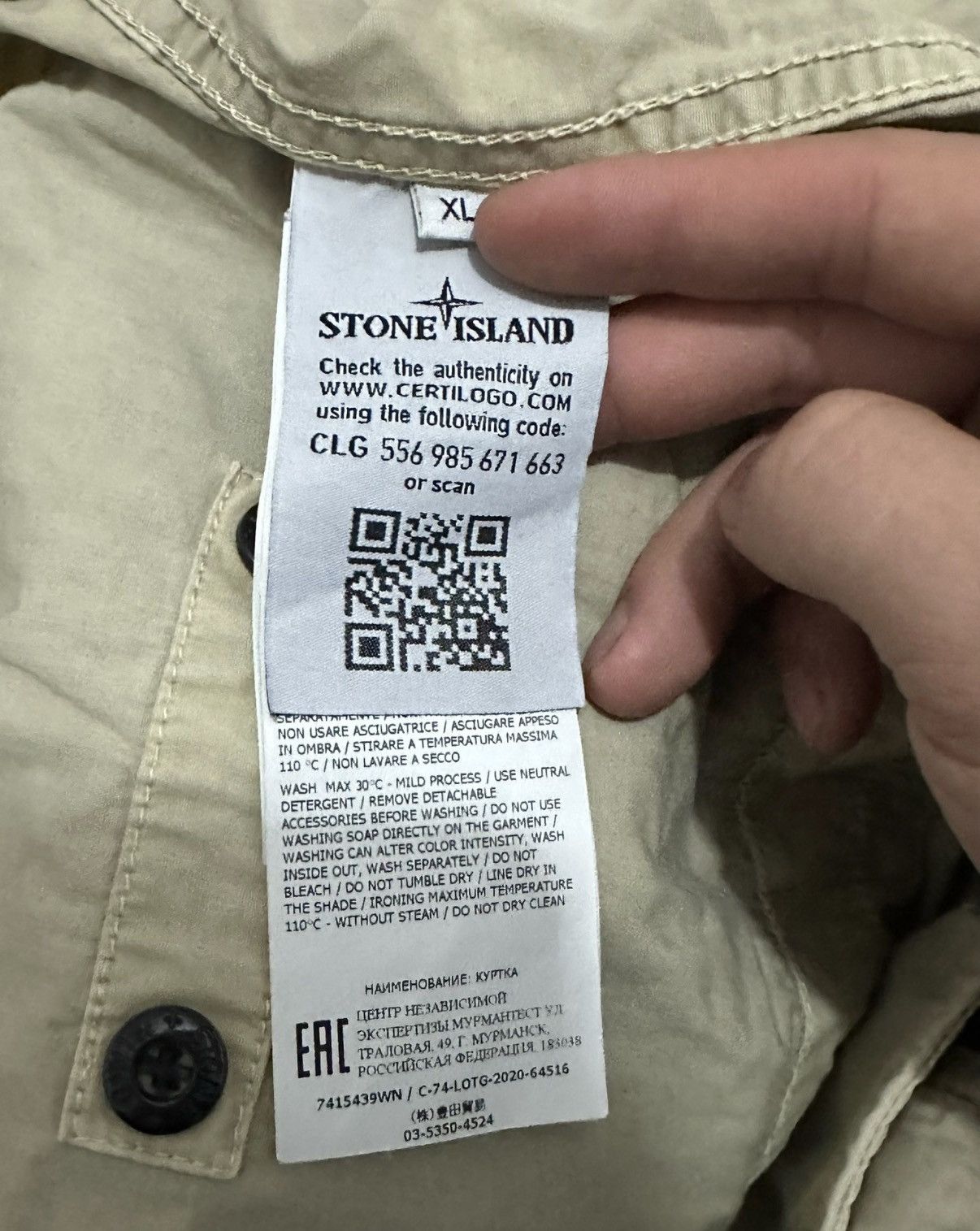 Stone Island Stone Island Three-Pocket Work Jacket K5 Size US XL / EU 56 / 4 - 4 Thumbnail