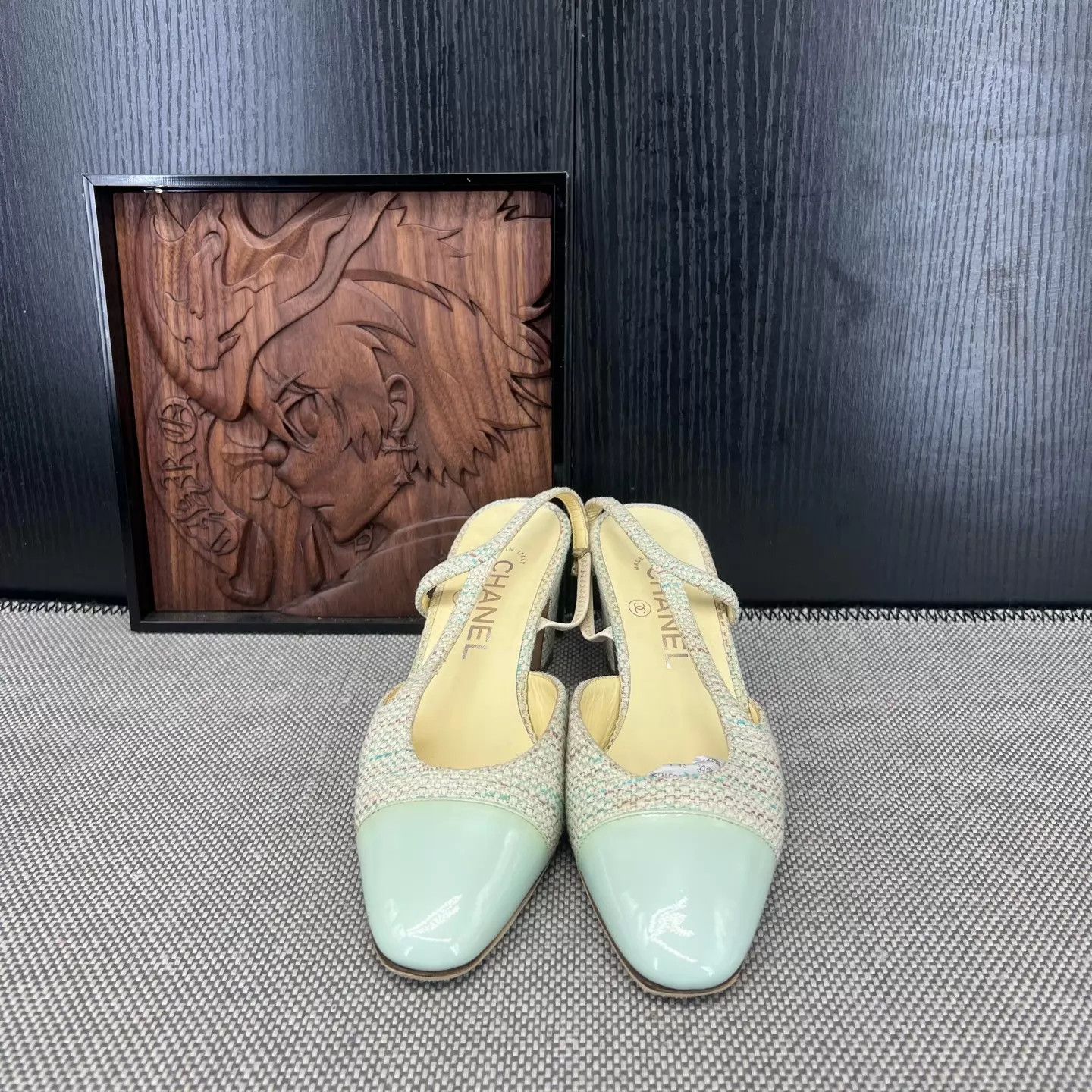 Chanel Chanel Tweed Panelled Block Heel Pumps 36.5 w/Box Size US 6 / IT 36 - 3 Thumbnail