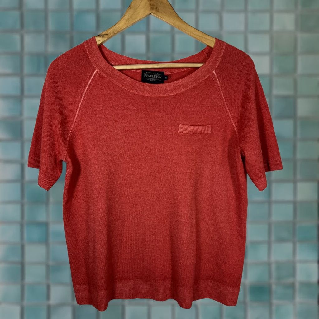 Pendleton Pendleton Knit Sweater Small Coral Orange Crew Neck - Womens Size S / US 4 / IT 40 - 1 Thumbnail