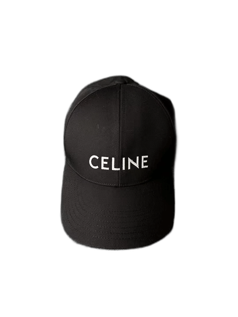Celine Black Baseball Cap Size L