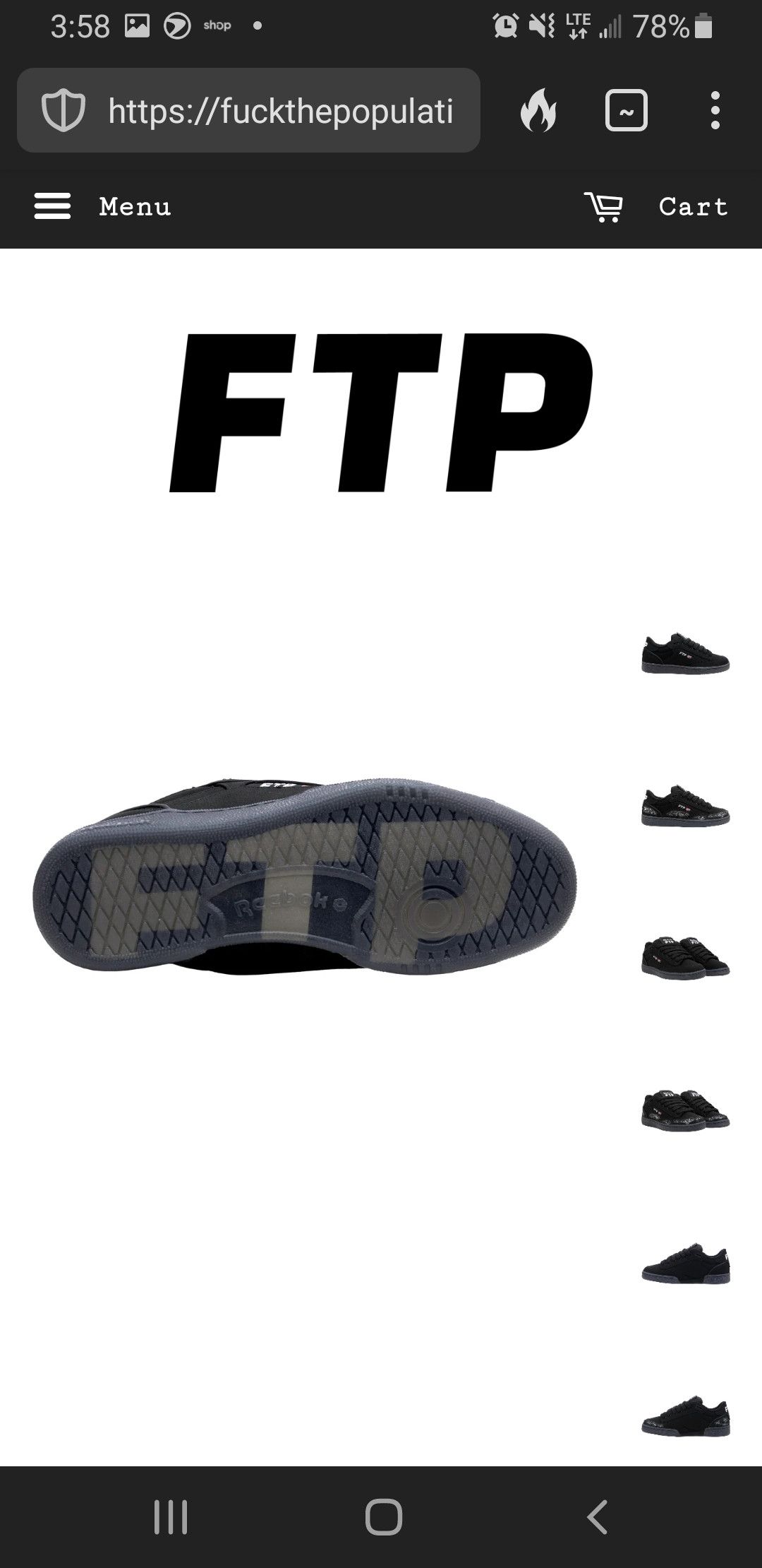 Fuck The Population FTP + REEBOK CLUB C BULC Shoes Size US 9 / EU 42 - 8 Thumbnail