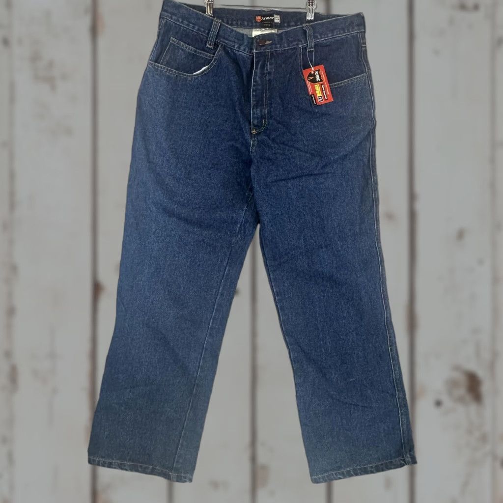 Vintage Armor Jeans Mens 40x30 Flame Resistant FR Work Pants NFPA 2112 HRC 2 Blue Size US 40 / EU 56 - 1 Thumbnail