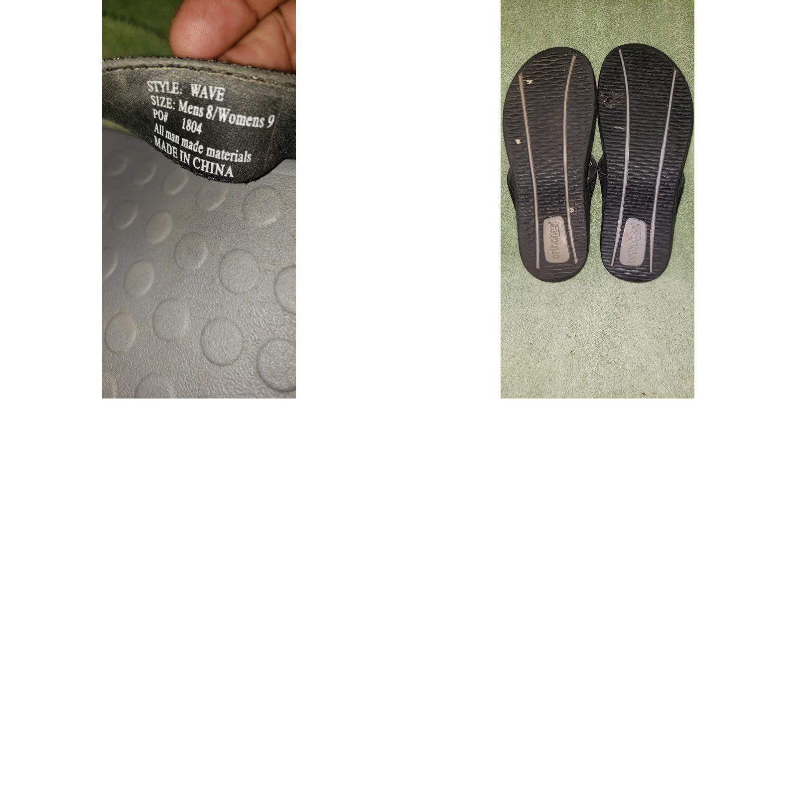 Vionic Vionic Wave Sandal Toe Post Womens US 9 Black Orthotic Footbed Orthoheel Slip On Beach Pool Casual Mens Womens Girls Size US 9 / IT 39 - 8 Thumbnail