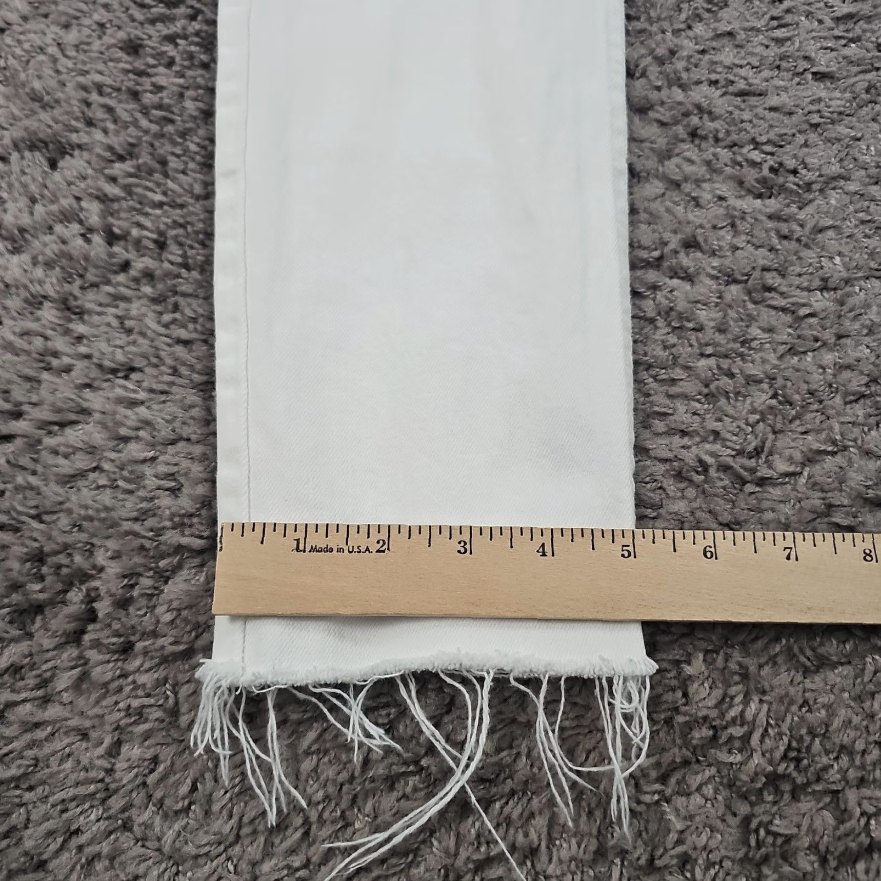 RE/DONE Redone Jeans Womens 27 Skinny White Ankle Crop High Rise Stretch USA 26x29 Size 27" / US 4 / IT 40 - 7 Thumbnail