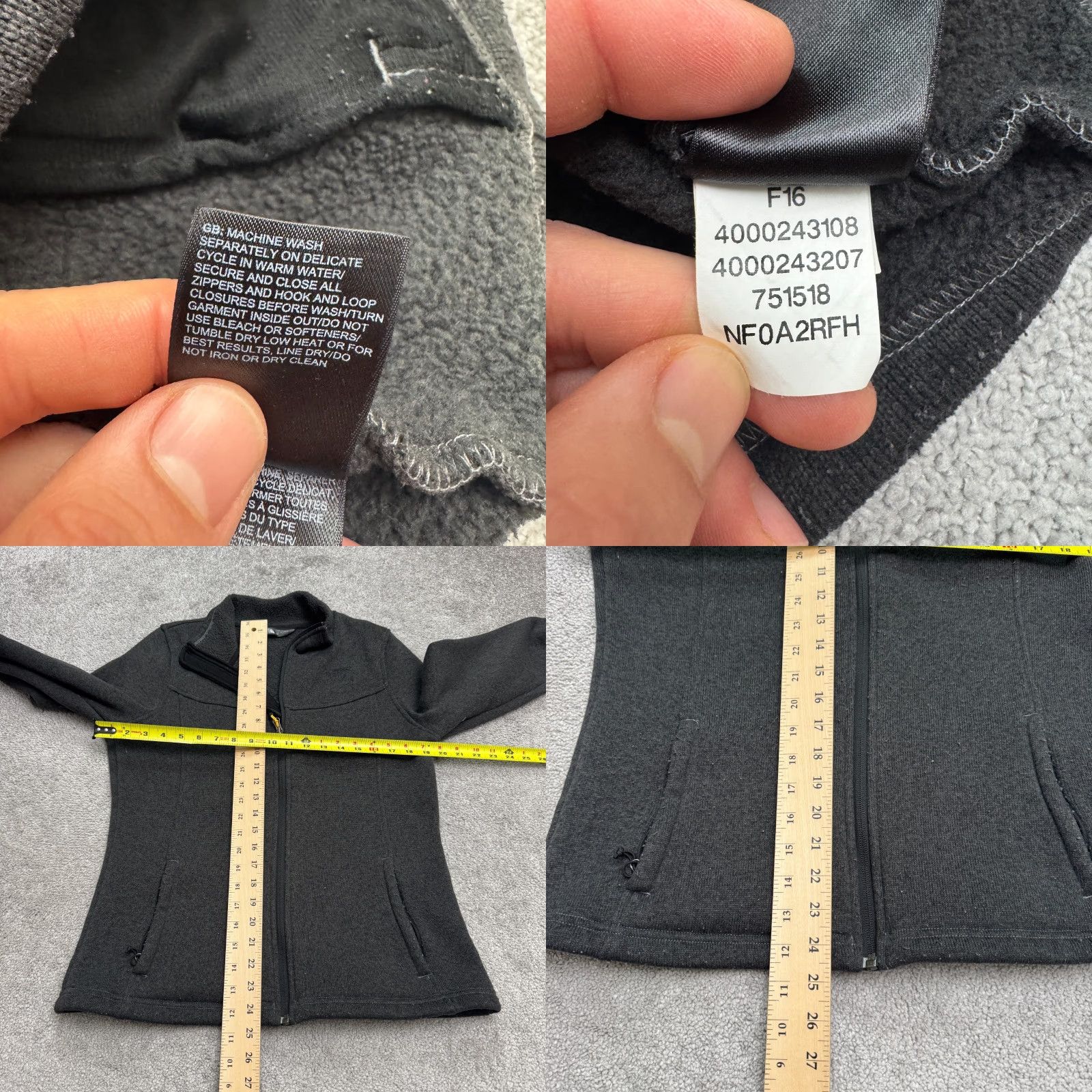 The North Face The North Face Crescent Full Zip Fleece Jacket Womens Large Gray Pockets Outdoor Size L / US 10 / IT 46 - 9 Thumbnail