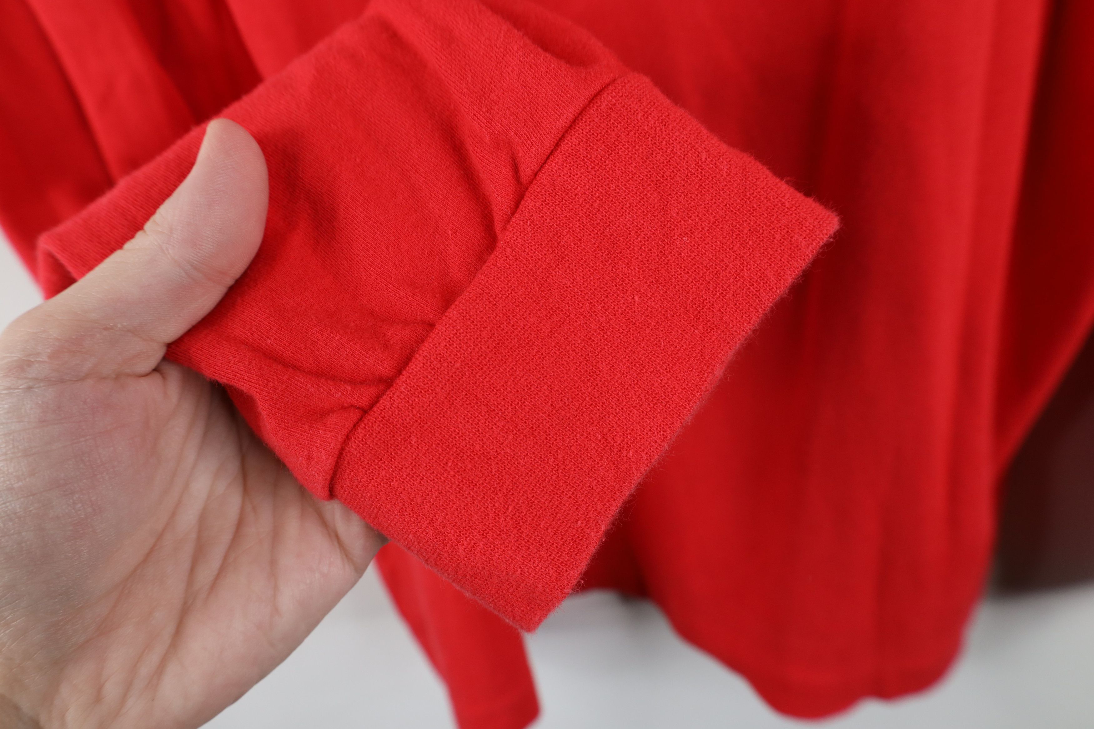 Gap Vintage 90s Gap Blank Long Sleeve Turtleneck T-Shirt Red USA Size US L / EU 52-54 / 3 - 8 Thumbnail