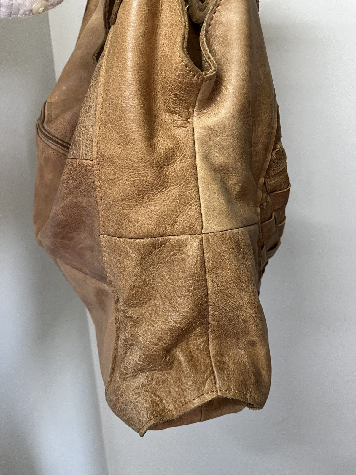 GOA GOA Natural Cowhide Woven Patchwork Bag Size ONE SIZE - 3 Thumbnail