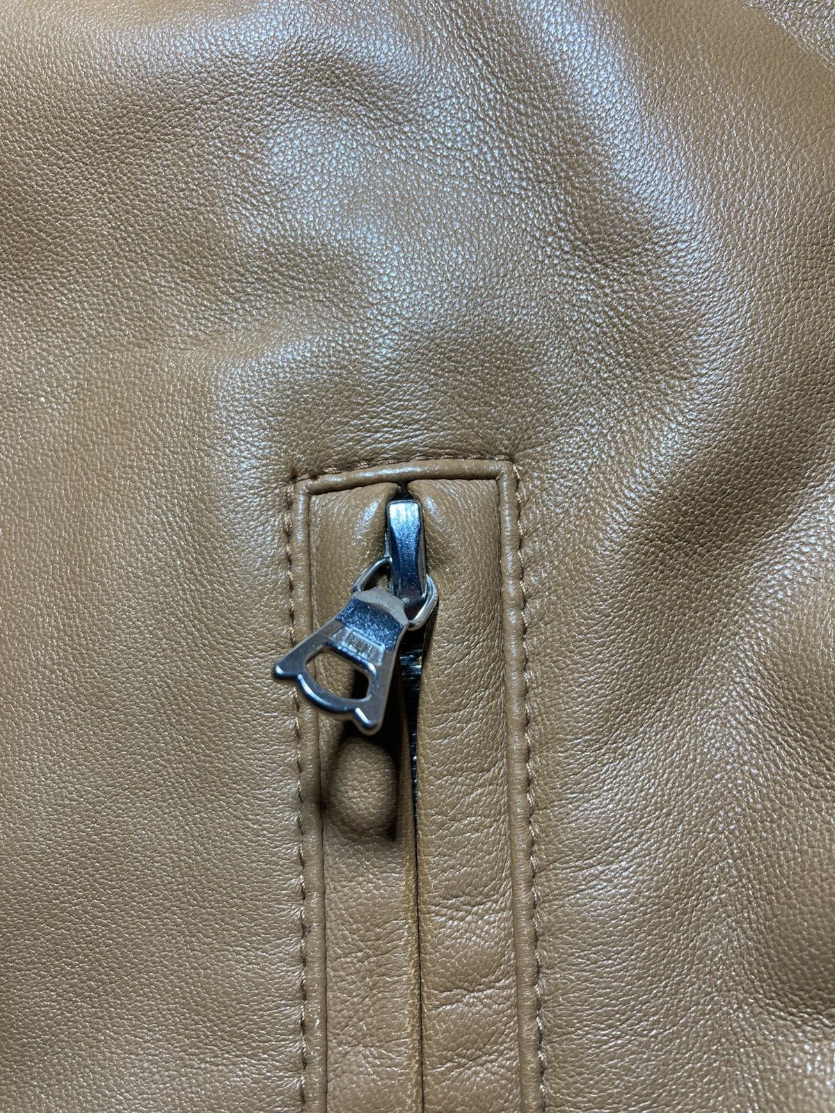 Bape 2000 Bape Leather Sheepskin Biker Rider Tan Jacket 90s Nigo Size US S / EU 44-46 / 1 - 5 Thumbnail