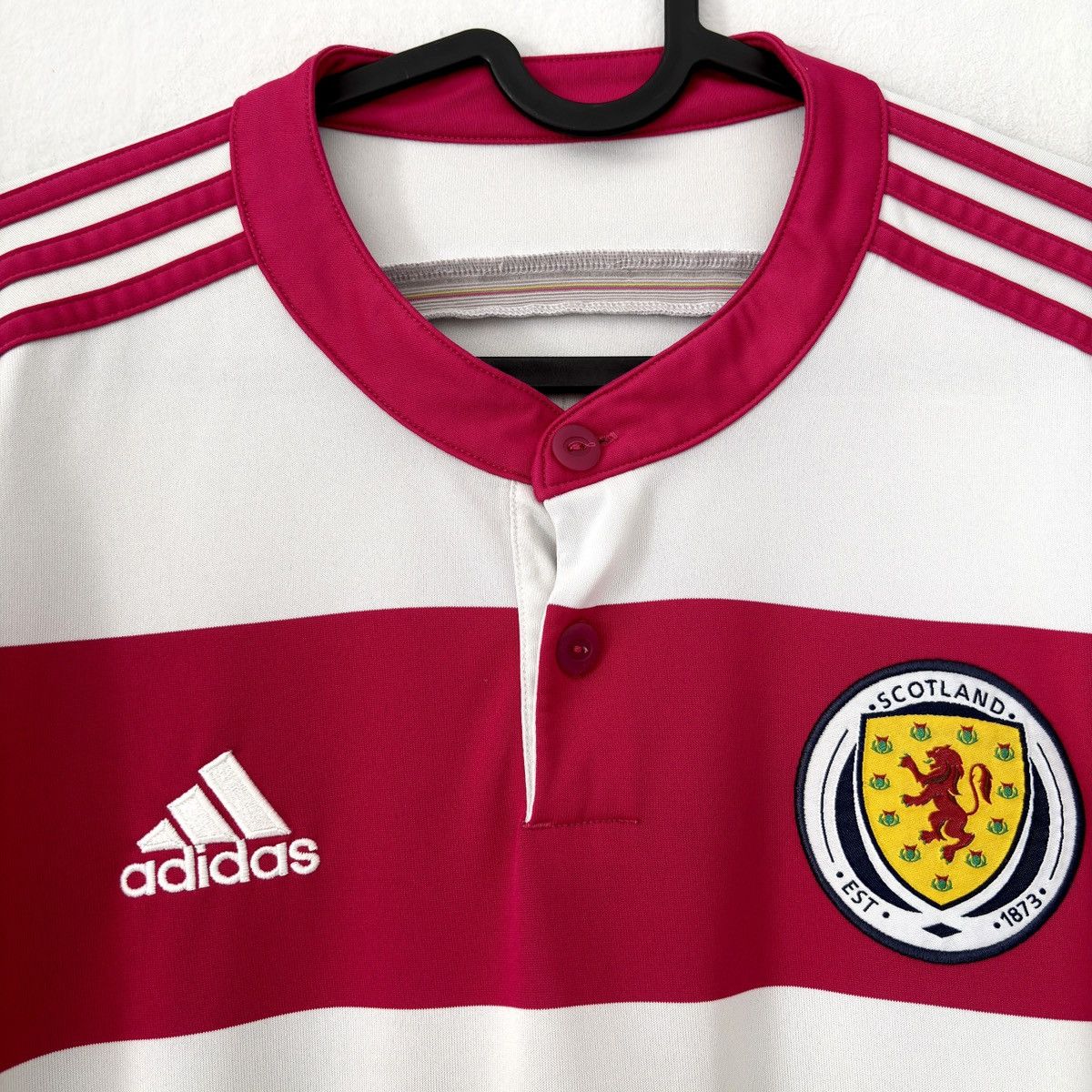 Adidas 2012 2014 Scotland Away Kit Adidas Soccer Jersey Shirt Tee L Size US L / EU 52-54 / 3 - 3 Thumbnail