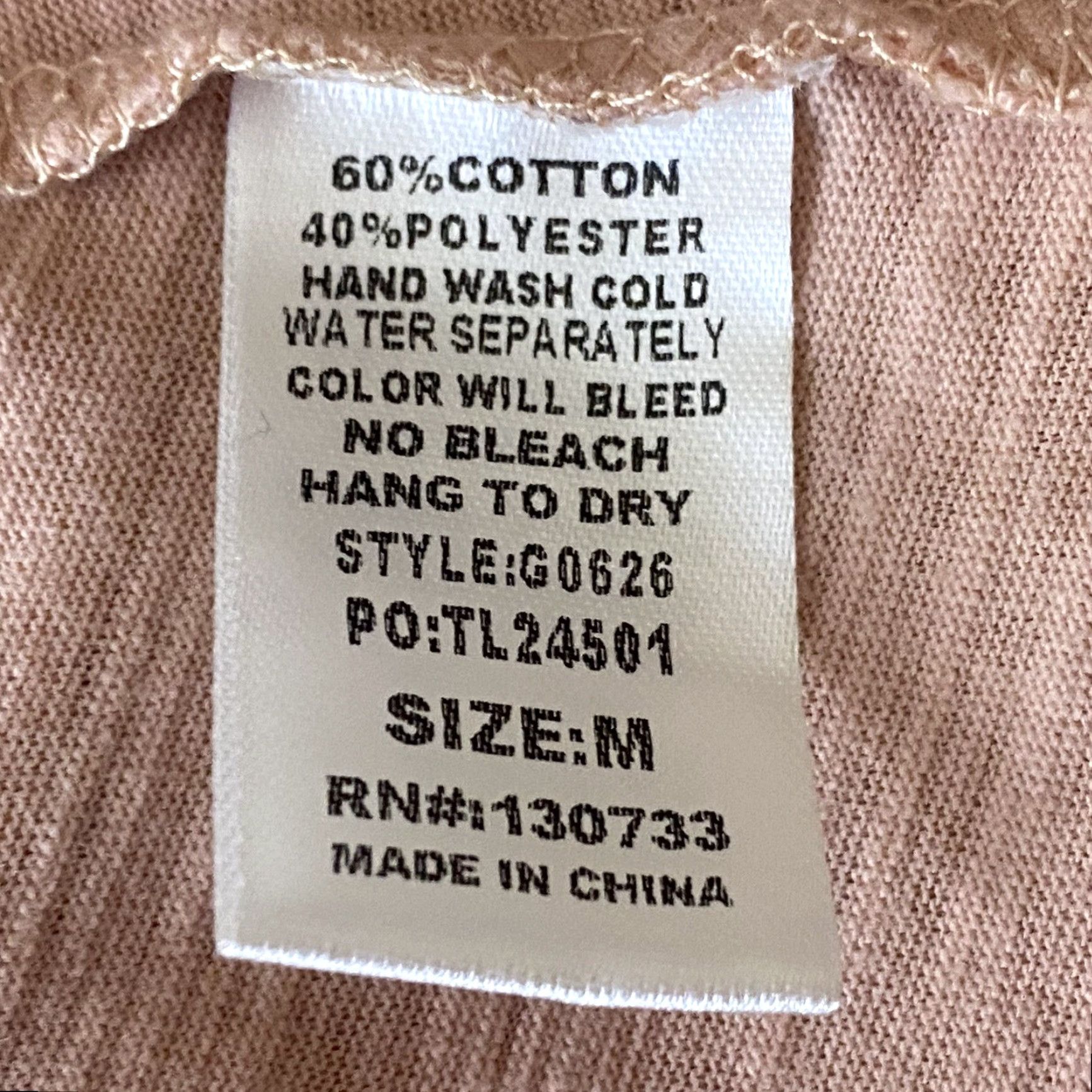 Bell UMGEE Women's Top Blouse Medium 3/4 Bell Sleeve Light Pink V-Neck Key Hole Back Strappy Size M / US 6-8 / IT 42-44 - 7 Thumbnail
