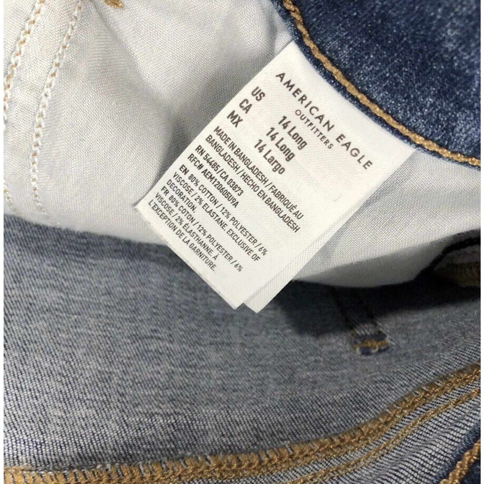American Eagle Outfitters American Eagle Next Level Jegging Size 14 L Blue Denim Jeans Size 36" / US 14 / IT 50 - 7 Thumbnail
