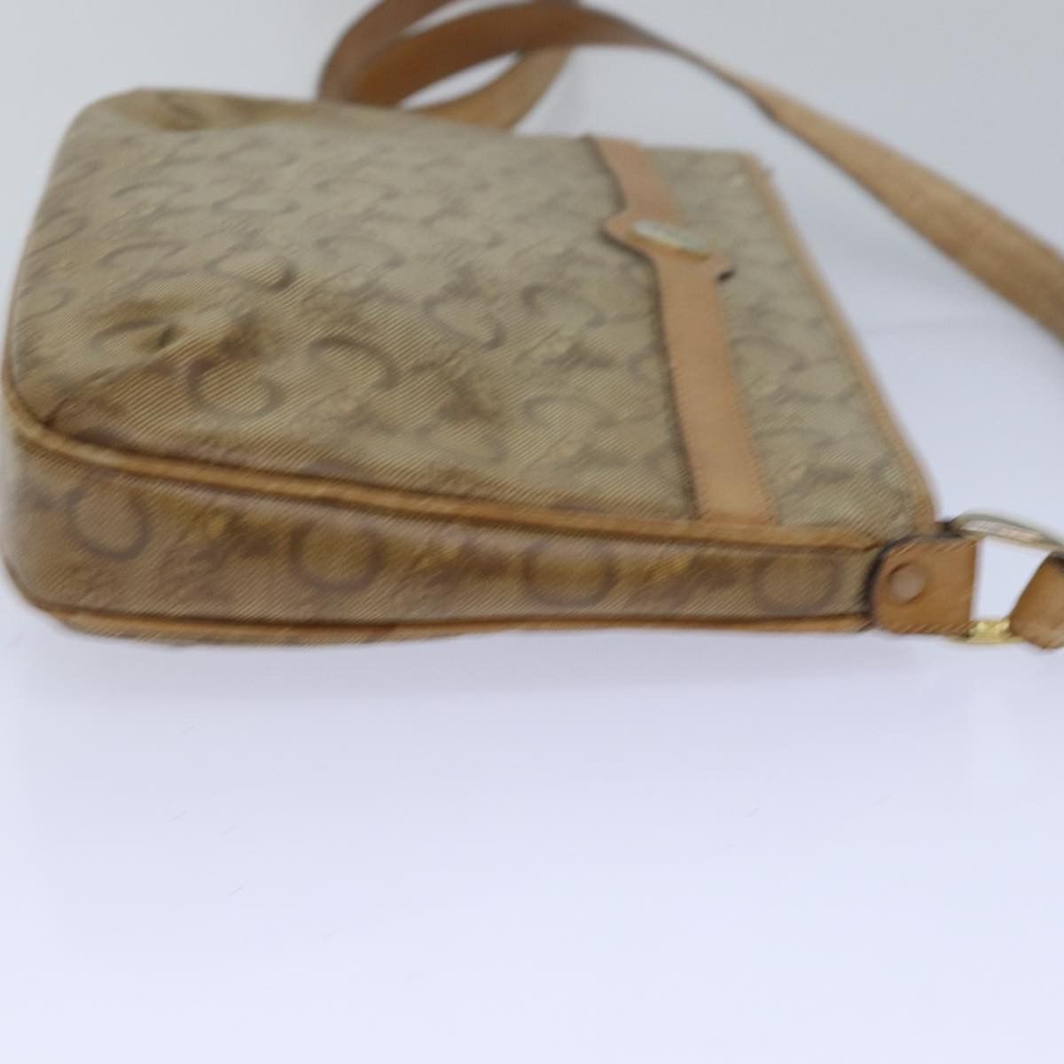 Celine CELINE C Macadam Canvas Shoulder Bag Leather Beige Size ONE SIZE - 5 Thumbnail