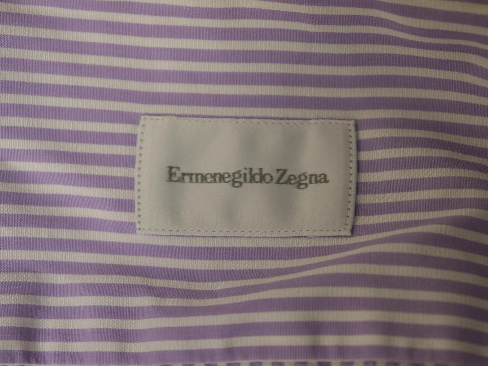 Ermenegildo Zegna Ermenegildo Zegna Pink White Striped Dress Shirt Size 40 Size 38R - 12 Thumbnail