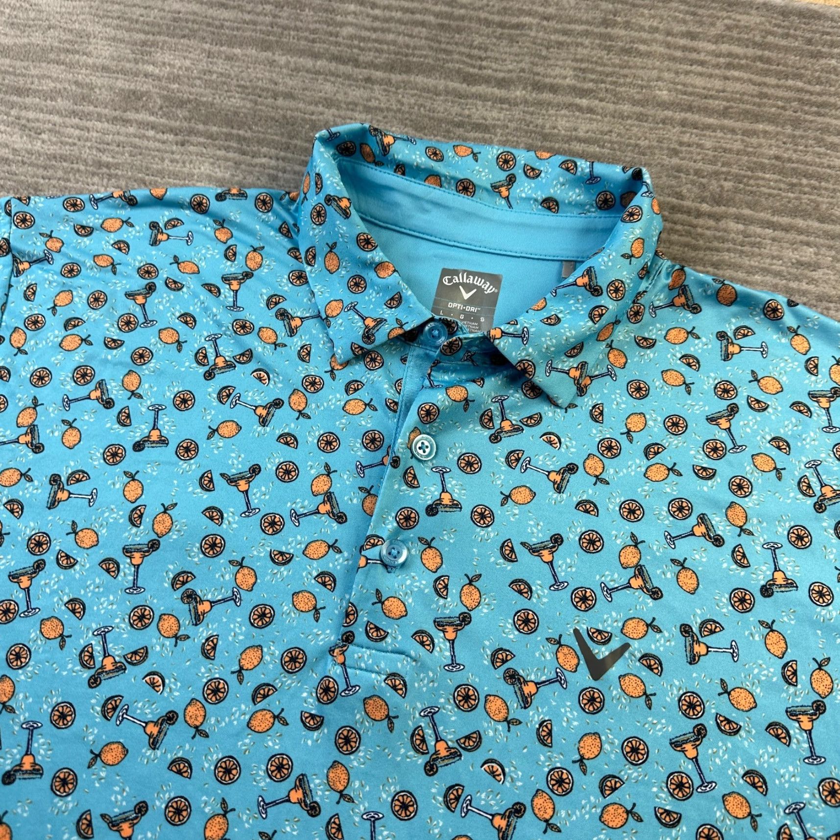 Callaway Callaway Polo Shirt Mens Large Blue All Over Print Golf Performance Polo Shirt Size US L / EU 52-54 / 3 - 2 Thumbnail