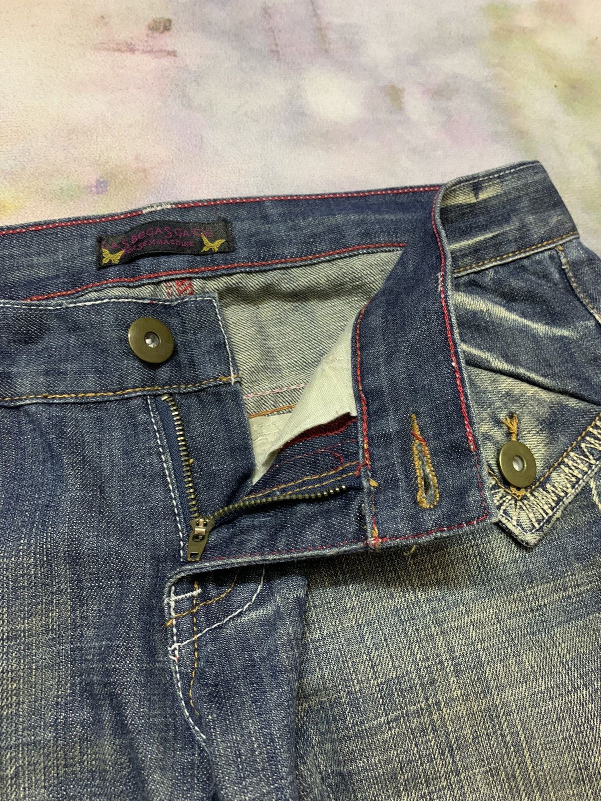 Hysteric Glamour Flare Japanese Brand Lasbegasgate Washed Low Rise Size US 33 - 6 Thumbnail