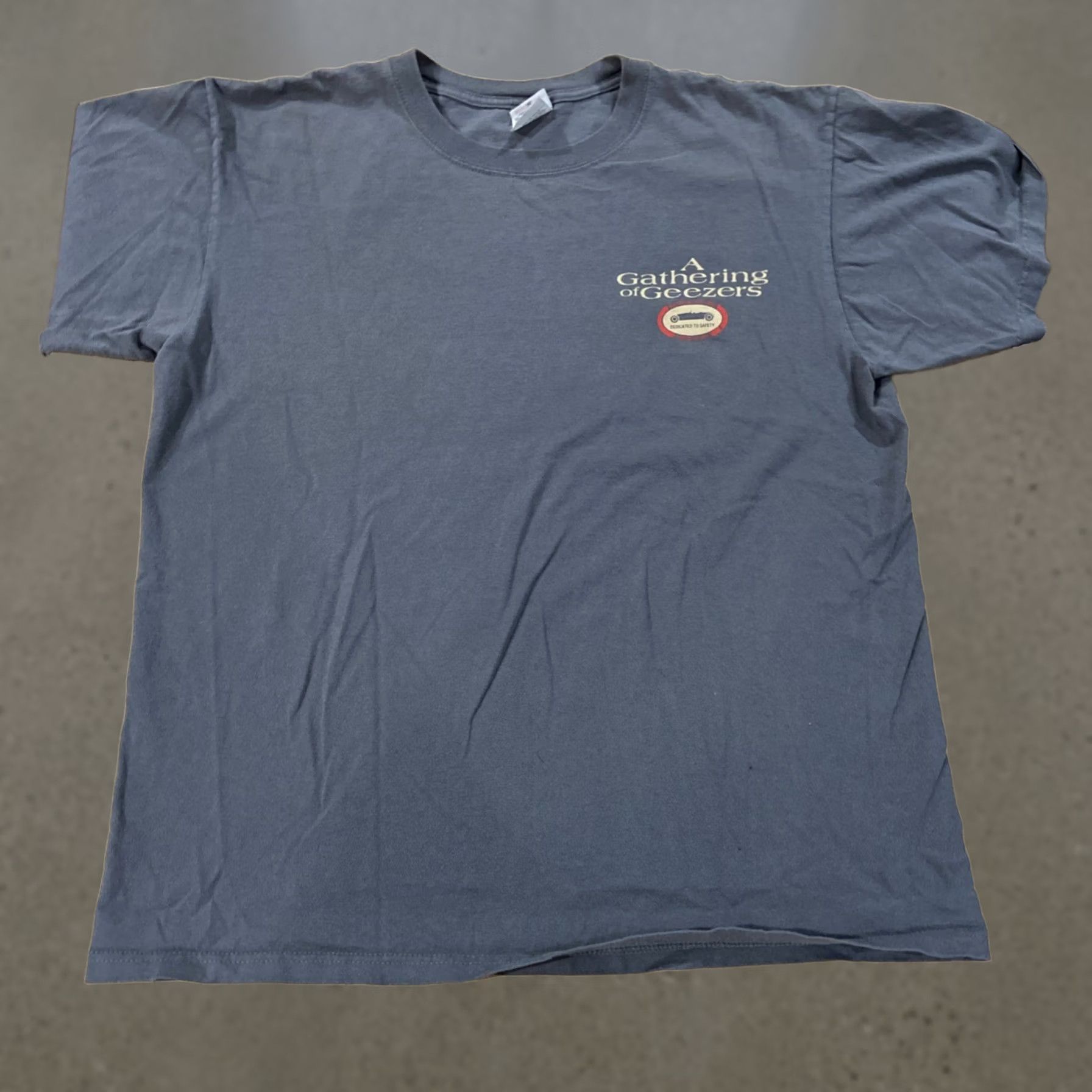 Gildan NHRA NATIONAL HOT ROD ASSOCIATION GRAPHIC T-SHIRT NHRA Graphic T-Shirt L Men Gray Cotton Short Sleeve Crew Neck 2008 Gathering of geezers Gildan Size US L / EU 52-54 / 3 - 1 Thumbnail
