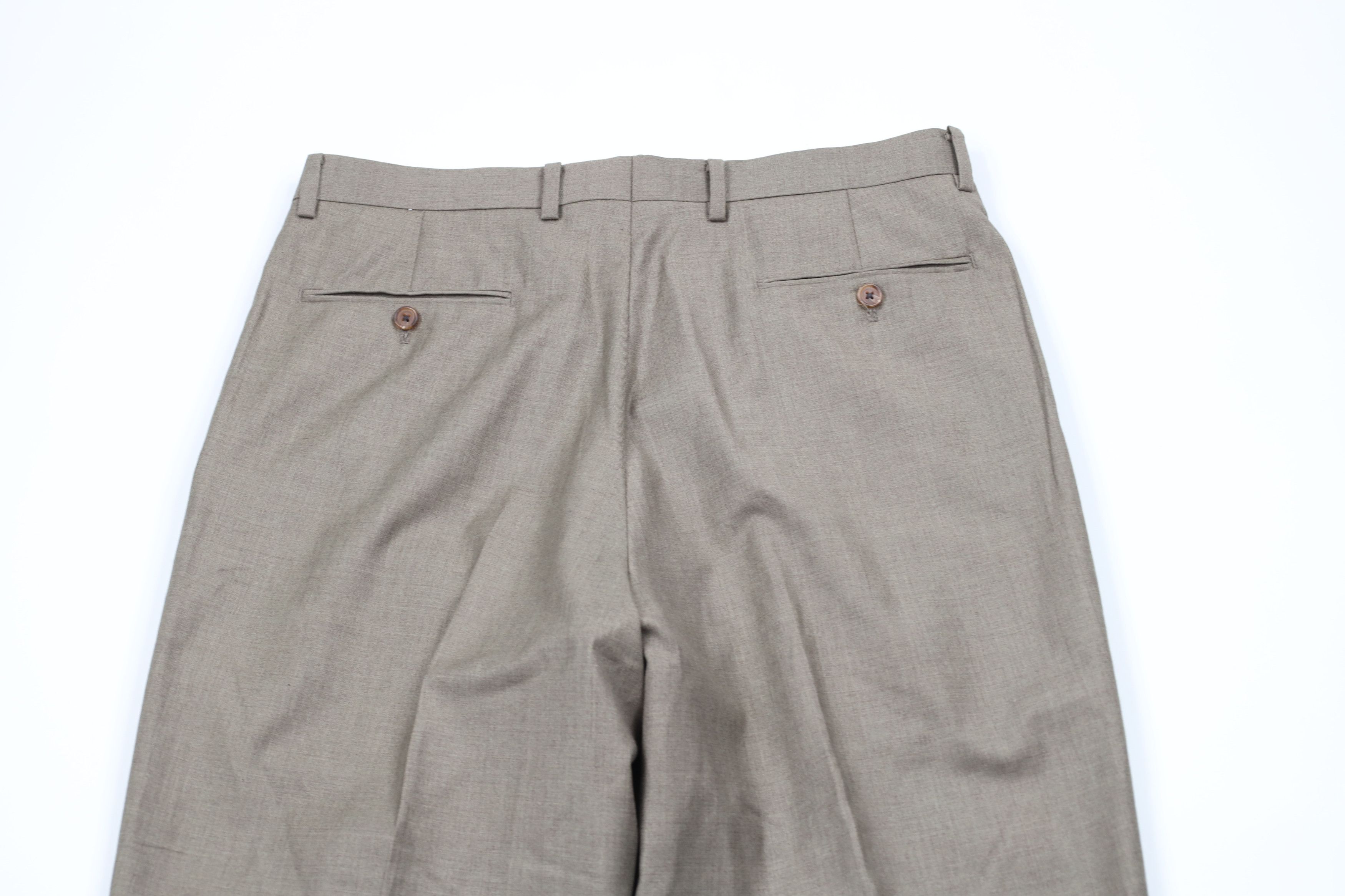 Ralph Lauren × Vintage Vintage Ralph Lauren Wide Leg Chino Pants Heather Brown Size US 34 / EU 50 - 9 Thumbnail