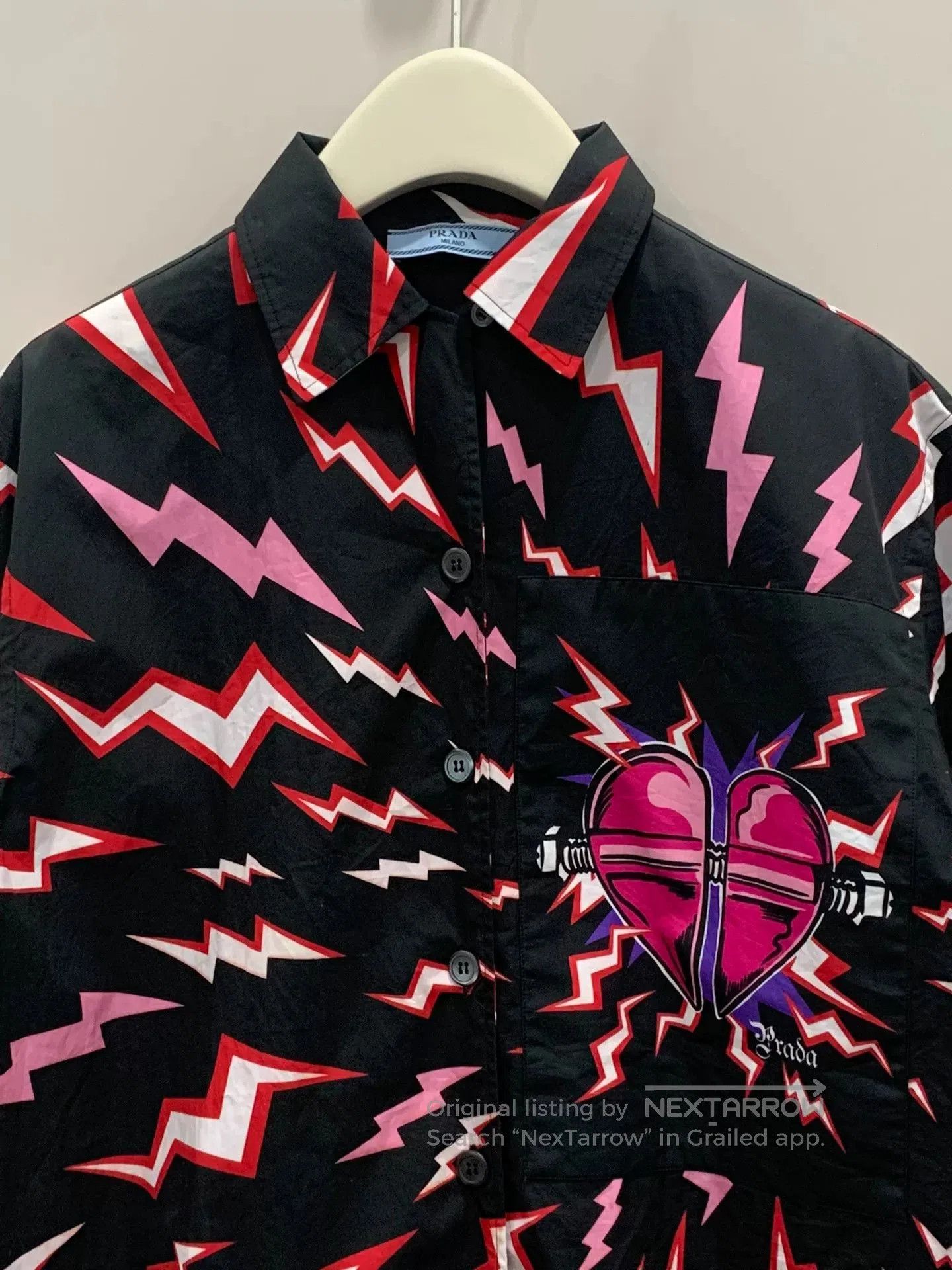 Prada Prada Frankenstein Lightning Heart Shirt. Size XS / US 0-2 / IT 36-38 - 3 Thumbnail