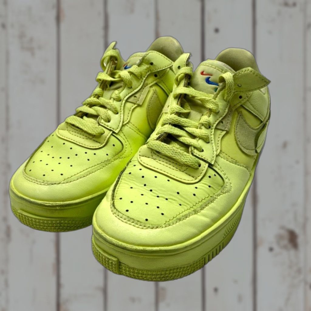 Nike VINTAGE? Nike Air Force 1 Fontanka DA7024-700 Womens Size 8 Yellow Strike Lemon 1608 Size US 8 / IT 38 - 1 Thumbnail
