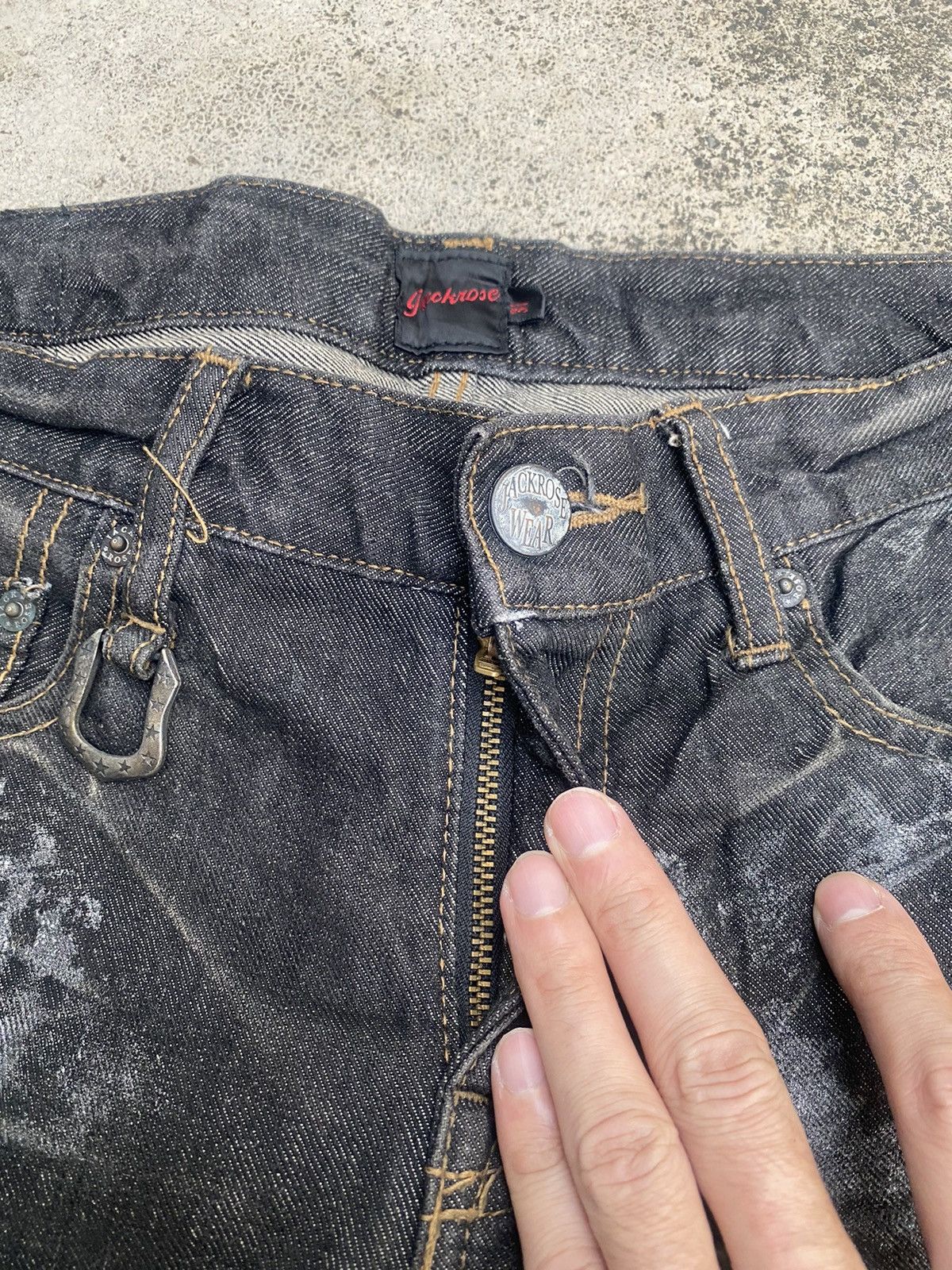 If Six Was Nine × JACKROSE Flare Jeans Jack Rose Waxed Clawmark Bootcut Size US 32 / EU 48 - 12 Thumbnail