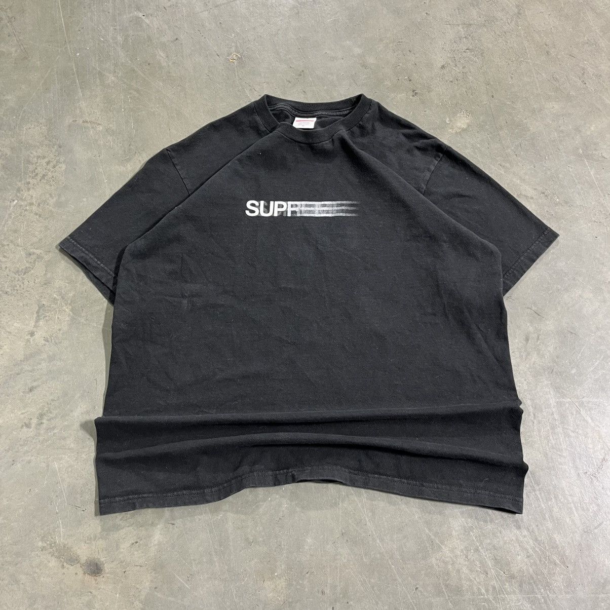 Streetwear × Supreme × Vintage Supreme Motion Black Tee | Grailed 