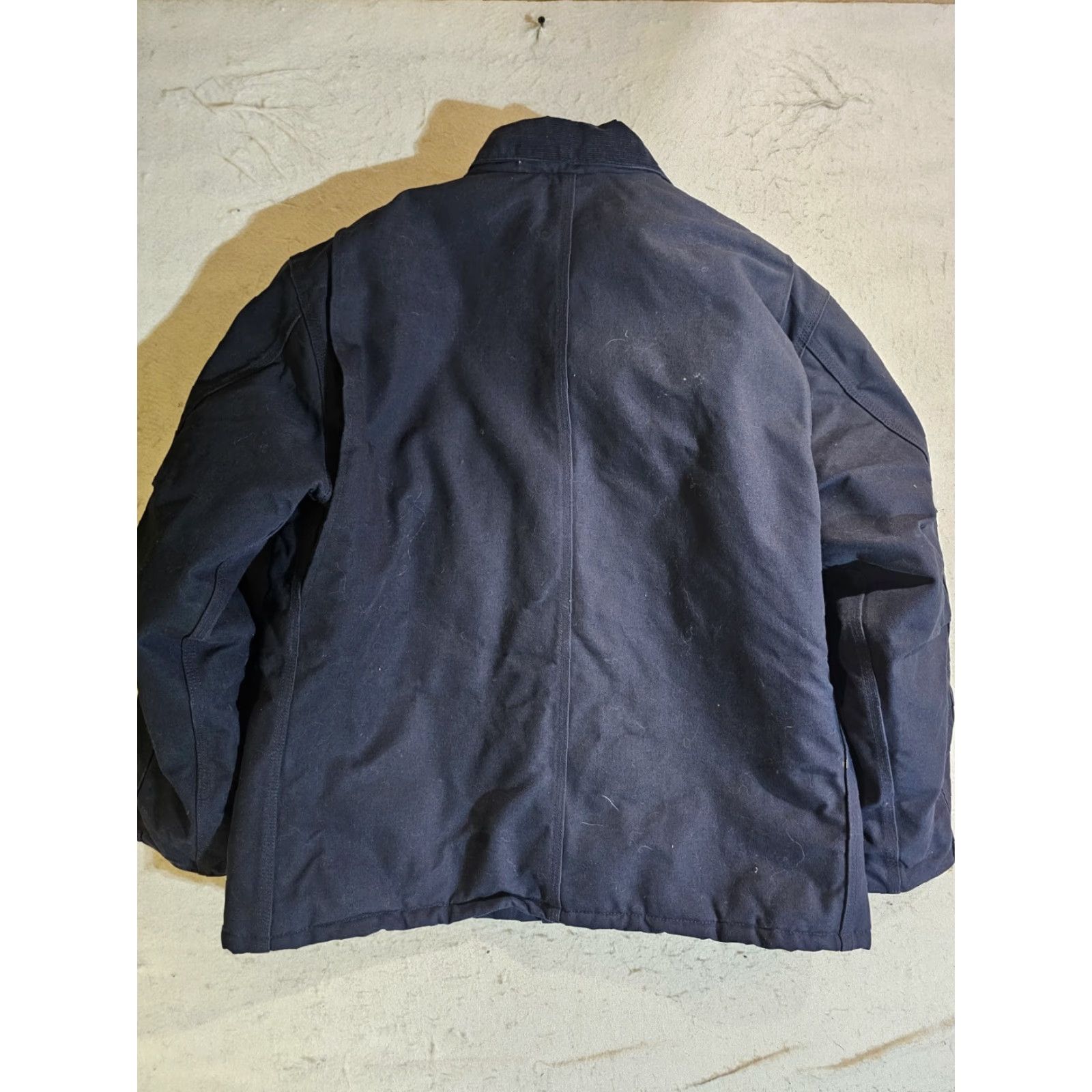 Carhartt Carhartt C003 DNY Quilted Lined Jacket Navy Blue Work Canvas Barn Coat Mens XL Size US XL / EU 56 / 4 - 7 Thumbnail
