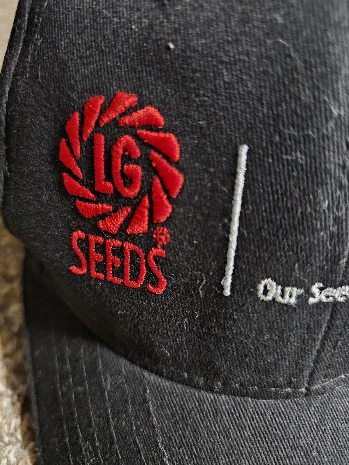 Designer LG Feed Seed Corn Baseball Strapback Hat OSFM Black Red Size ONE SIZE - 3 Thumbnail