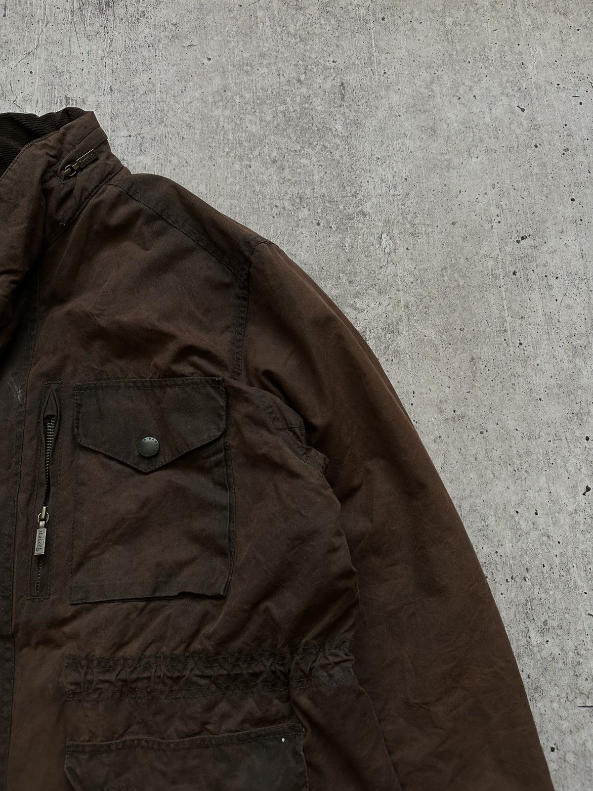 Barbour Vintage Barbour A357 Sapper Waxed Cotton Jacket Size US XL / EU 56 / 4 - 7 Thumbnail