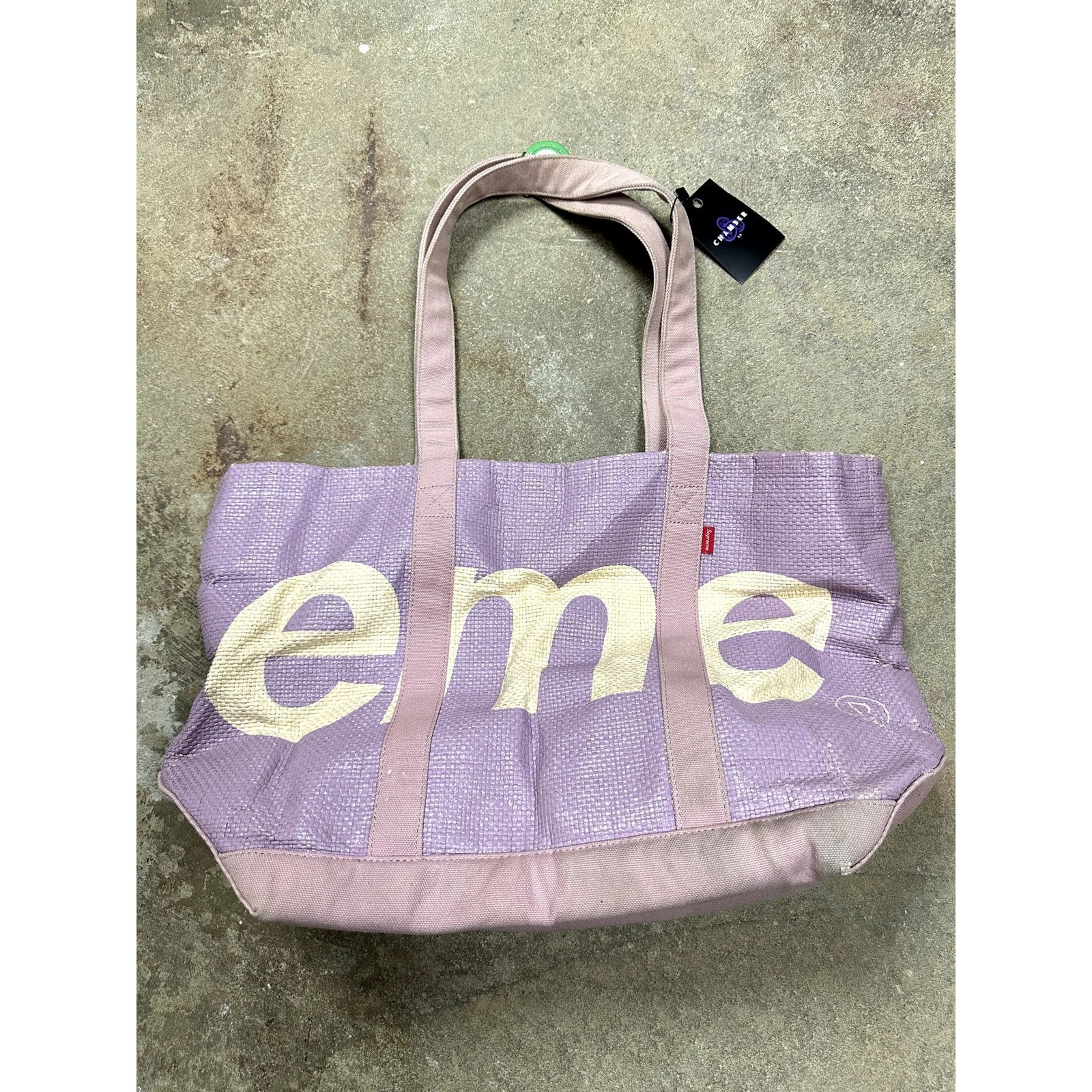 Supreme Supreme Tote Bag Purple Cream | Grailed