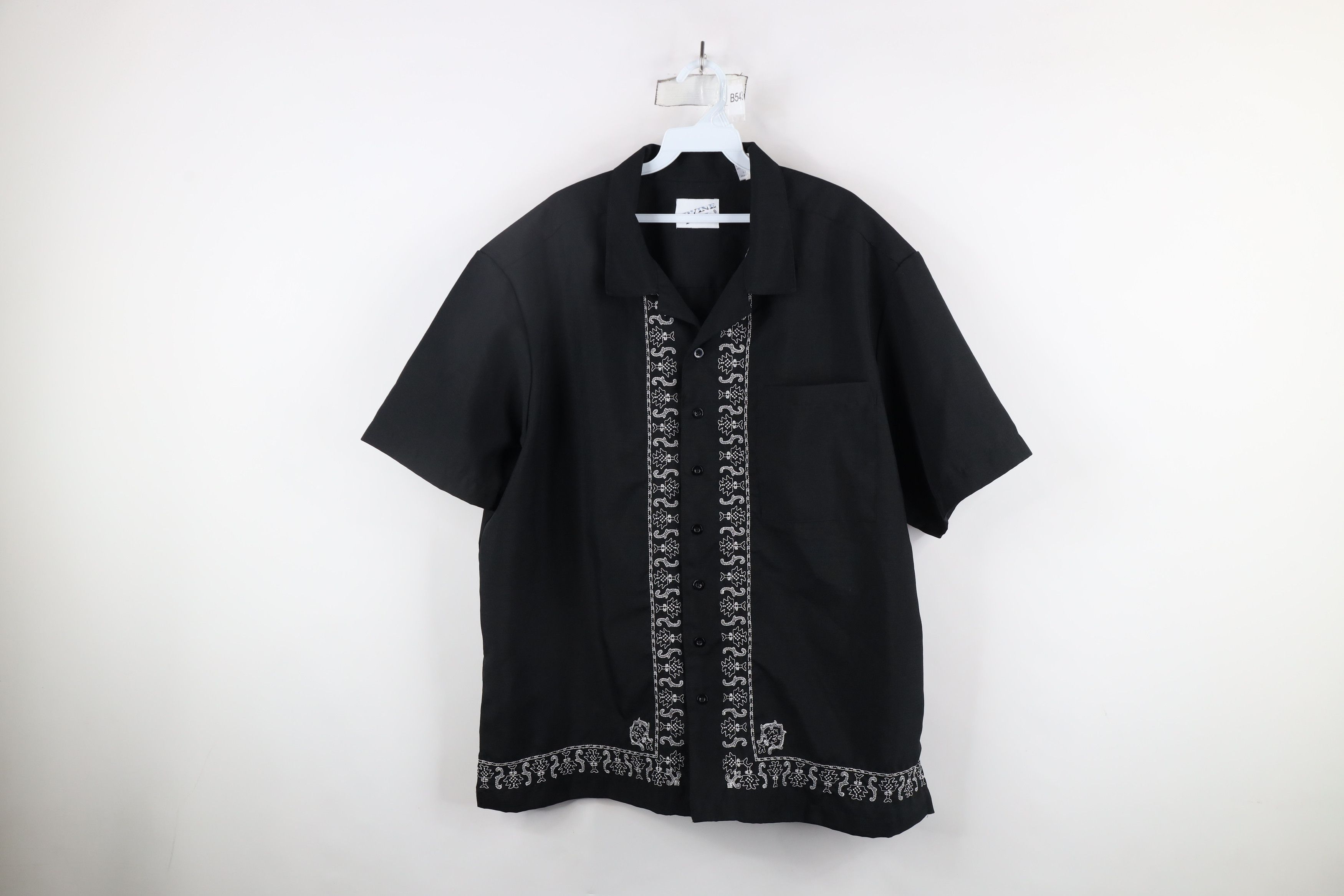 Vintage Vintage 90s Streetwear Geometric Collared Beach Button Shirt Size US XXL / EU 58 / 5 - 1 Thumbnail