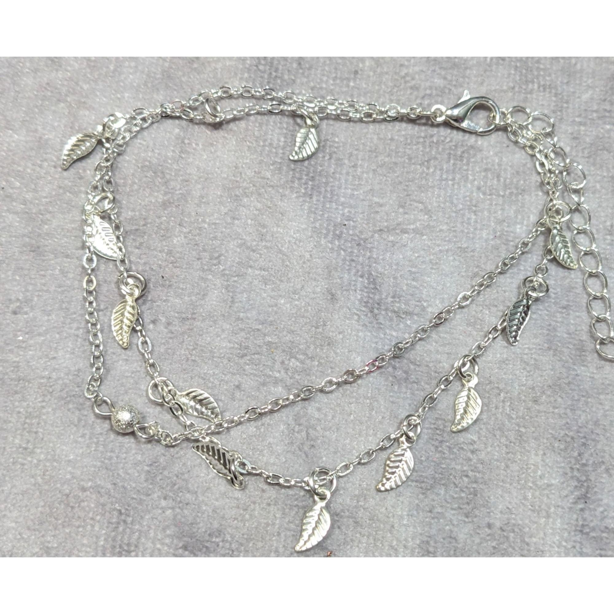 Other Minimalist Fairycore Layered Leaf Charm Bracelet Size ONE SIZE - 3 Thumbnail