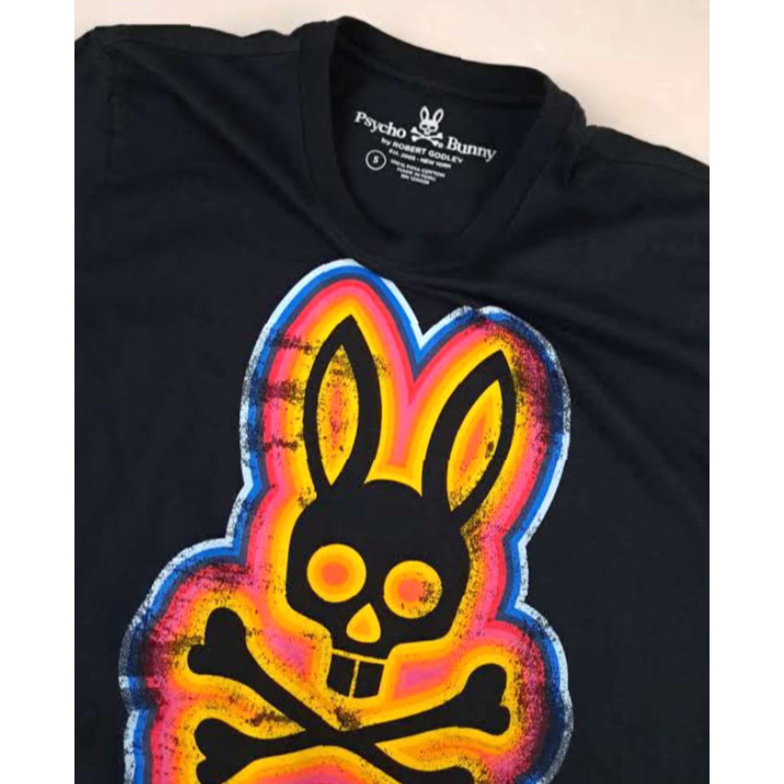 Psycho Bunny Psycho Bunny Black T-Shirt L Unisex Adults Short Sleeve Printed Large Size, Regular Fit, 26in Long, 22in Pit to Pit, Good Condition Size US L / EU 52-54 / 3 - 3 Thumbnail