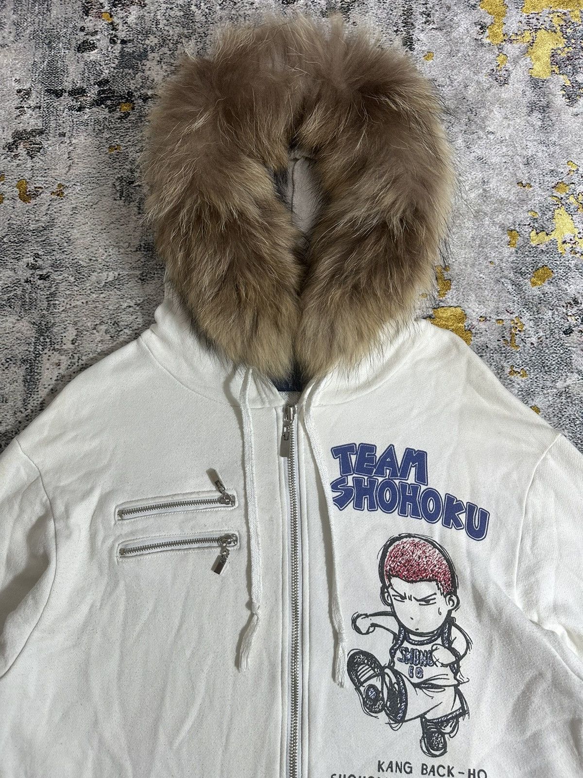 Beauty Beast RARE SLAM DUNK TEAM SHOHOKU HANAMICHI SAKURAGI FUR ZIPHOODIE Size US M / EU 48-50 / 2 - 3 Thumbnail