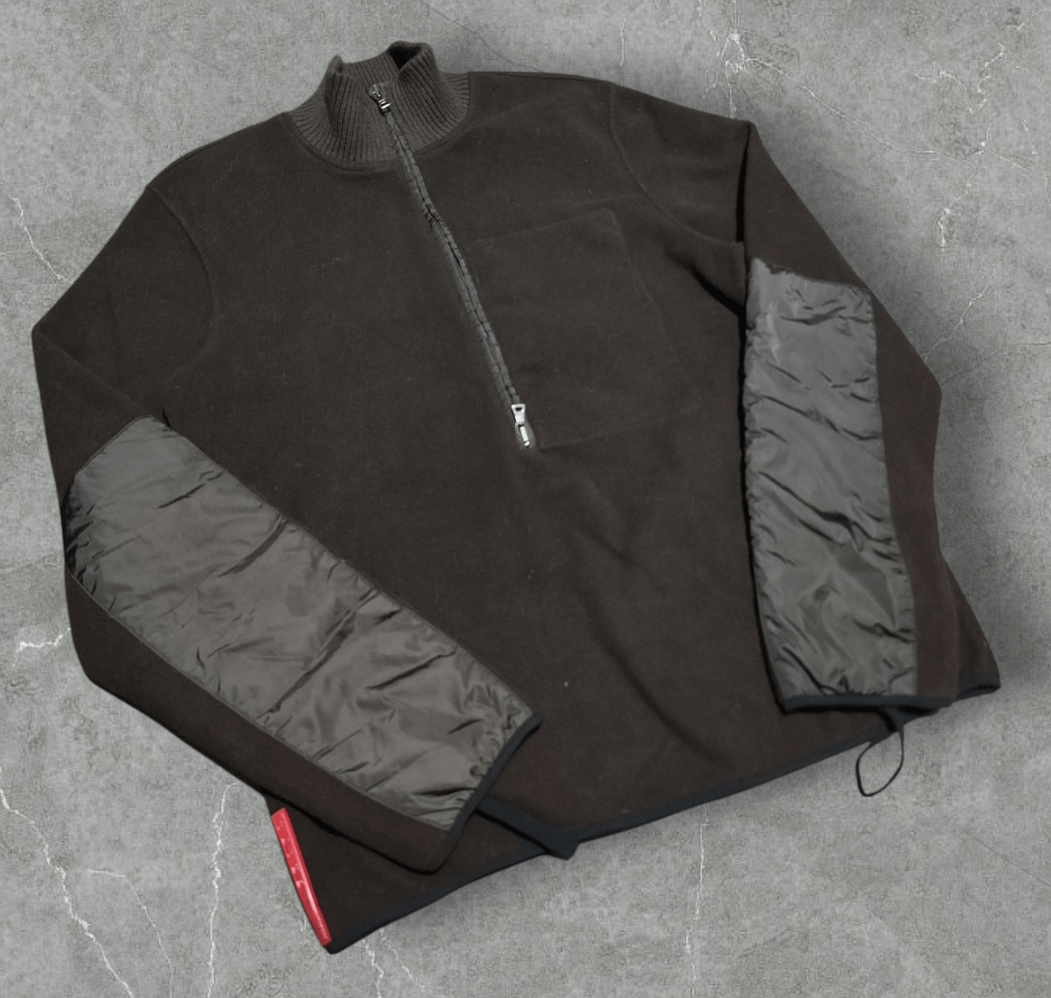 Prada Prada - Red Tab Half Zip Fleece Jacket Size US M / EU 48-50 / 2 - 3 Thumbnail