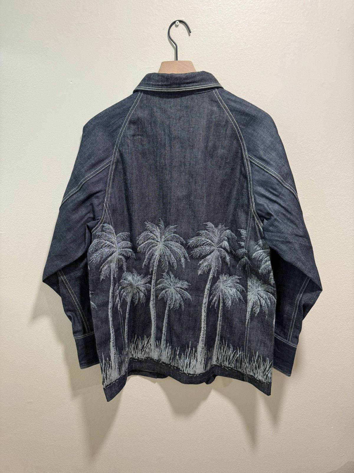 Kapital 12oz PALM TREE Jacquard Denim CACTUS Coverall Size US M / EU 48-50 / 2 - 2 Thumbnail