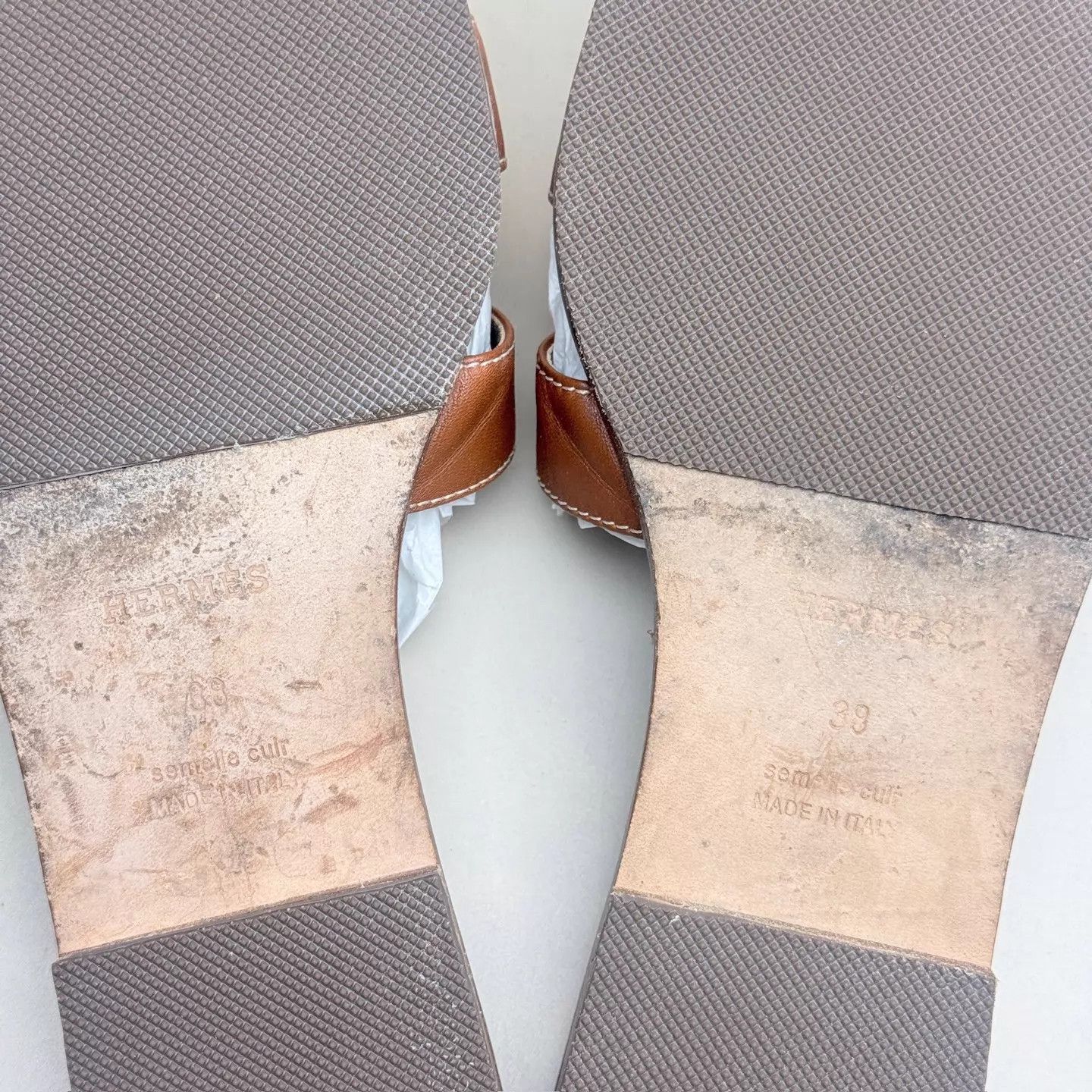 Hermes Hermes H Slippers Dark Brown 38 99 New Size US 7.5 / IT 37.5 - 7 Thumbnail