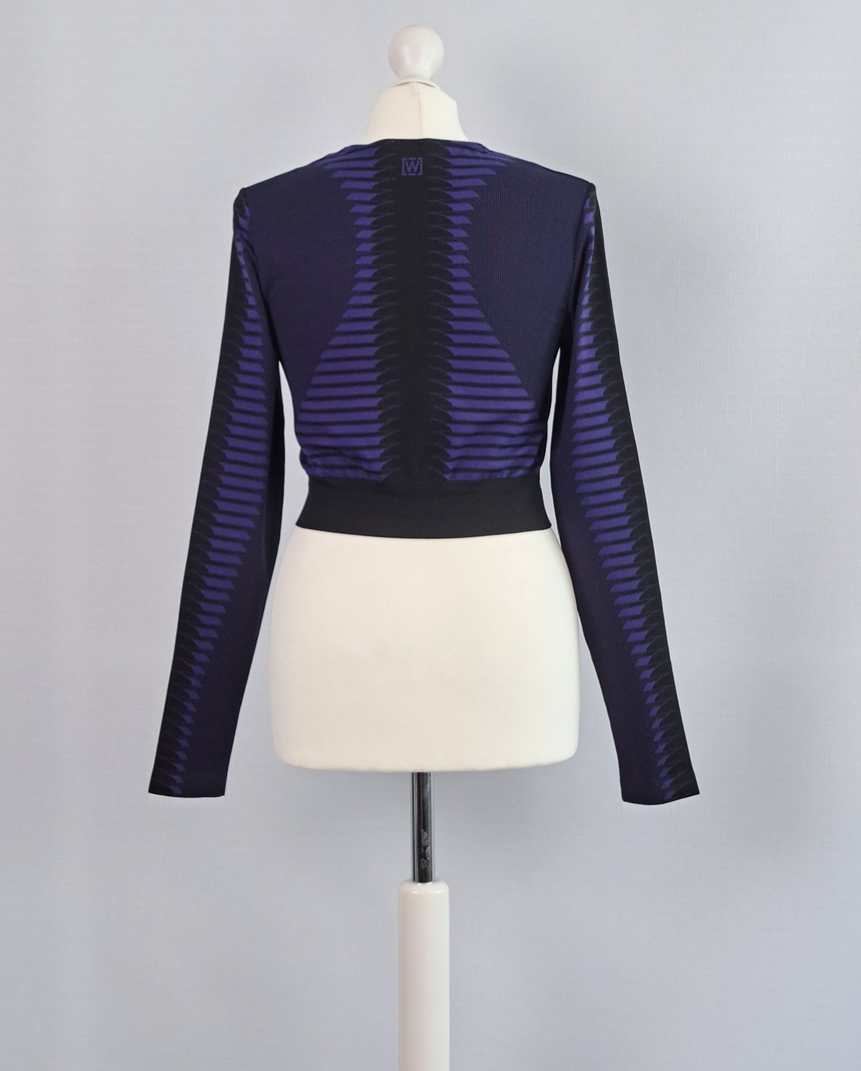 Wolford Wolford crop long sleeves indigo berry/black top. Size M Size M / US 6-8 / IT 42-44 - 6 Thumbnail