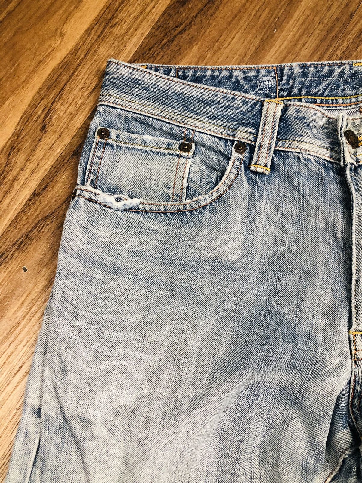 Edwin Edwin 511RV Ripped Distressed Flare Jeans Rare (40) Size US 32 / EU 48 - 7 Thumbnail