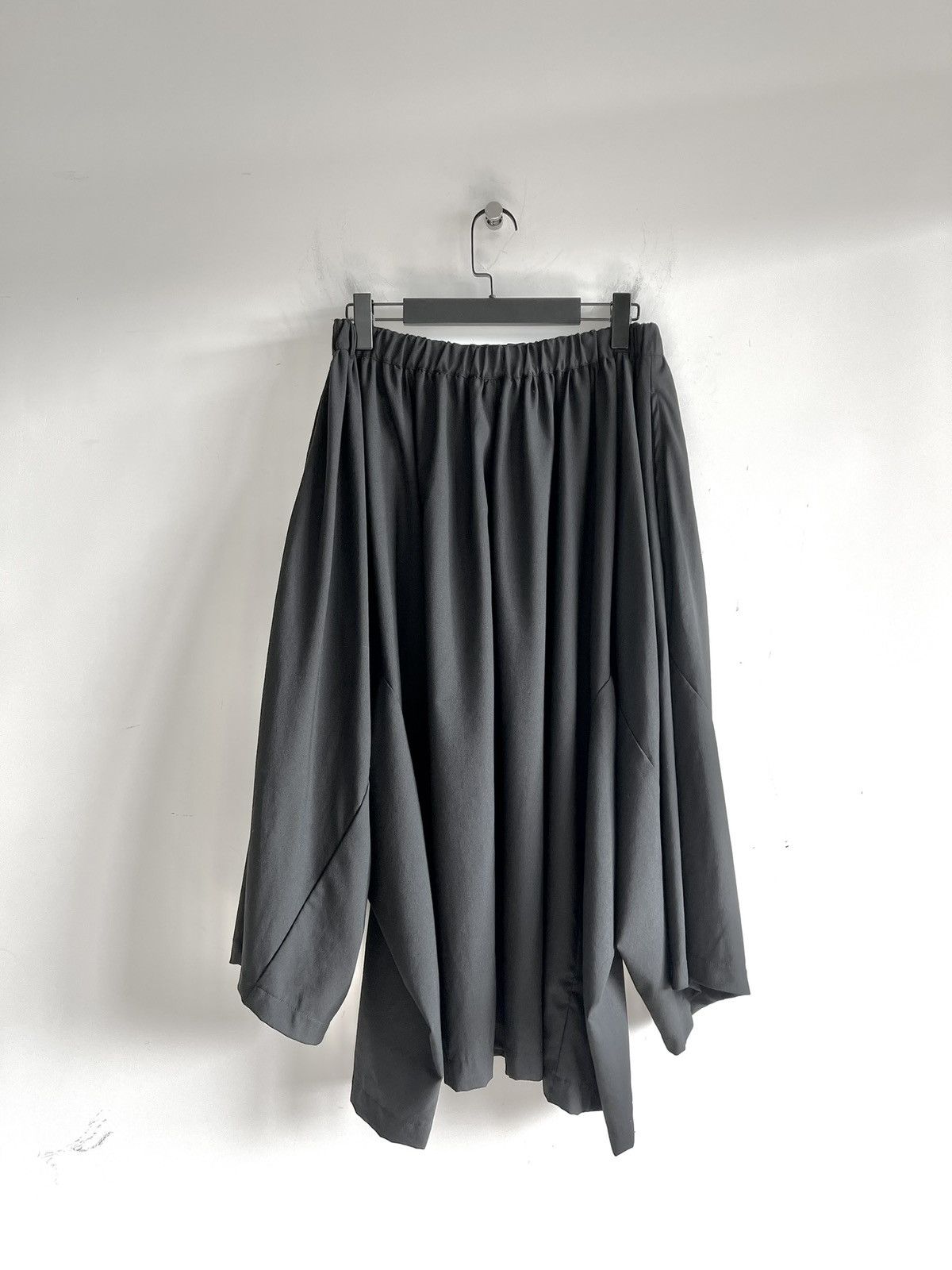 Comme des Garcons Black BLACK COMME des GARCONS - Wool Asymmetrical Gathered Skirt Size 32" / US 10 / IT 46 - 2 Thumbnail