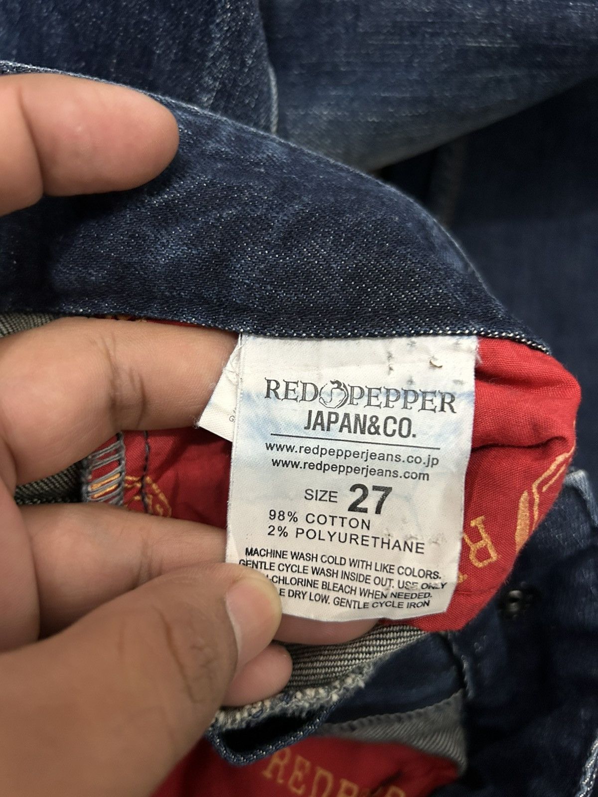 Tornado Mart Redpepper Japan Snake Pocket Washed Flare Jeans Size US 27 - 16 Thumbnail