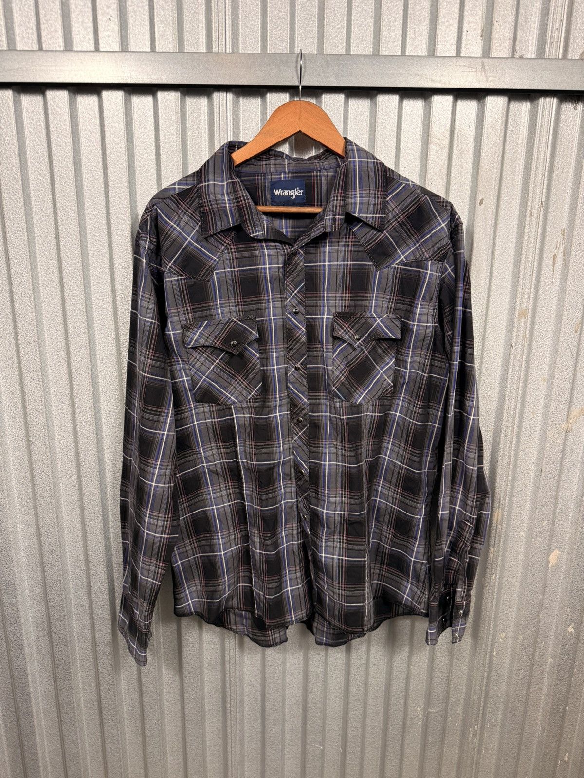 Wrangler Vintage Wrangler Western Pearl Snap Plaid Button Up Shirt Size US XL / EU 56 / 4 - 3 Thumbnail
