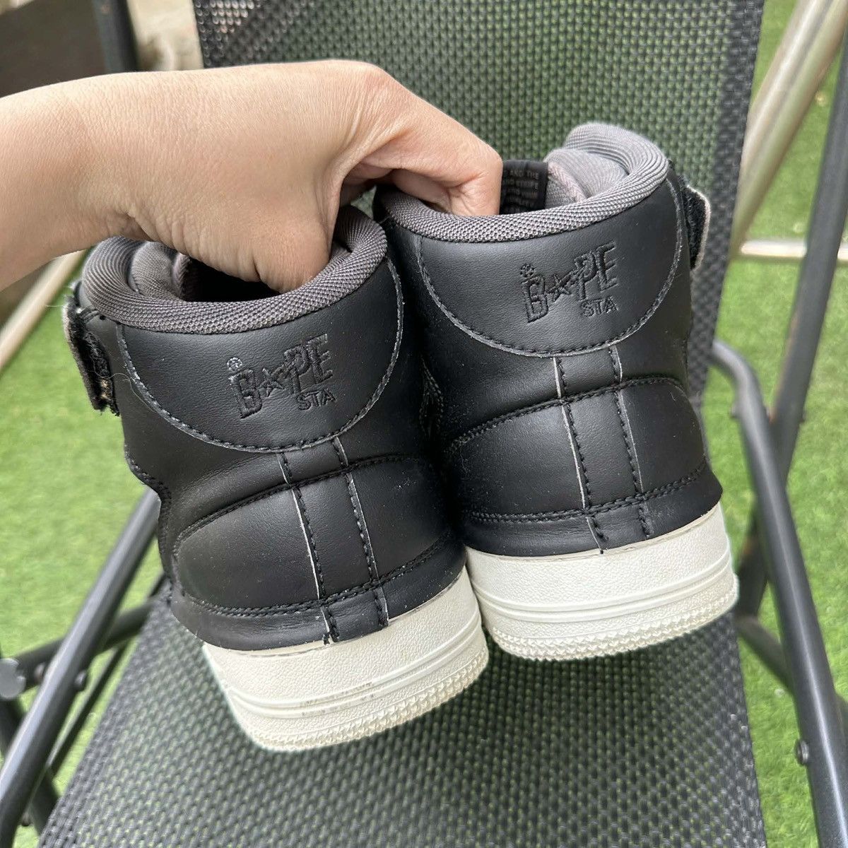 Bape 💥Rare Bape Sta Mid Grey Black detachable accessories Size US 10.5 / EU 43-44 - 6 Thumbnail