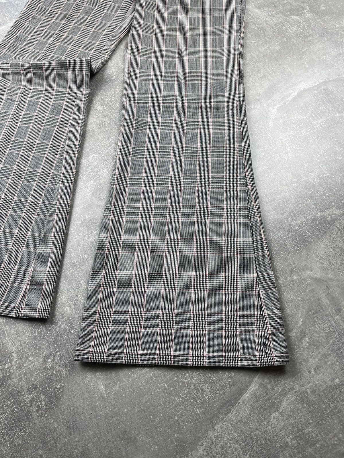 Moschino × Vintage Moschino Vintage Rare Archive Flared Checkered Pants Size 34" / US 12 / IT 48 - 8 Thumbnail