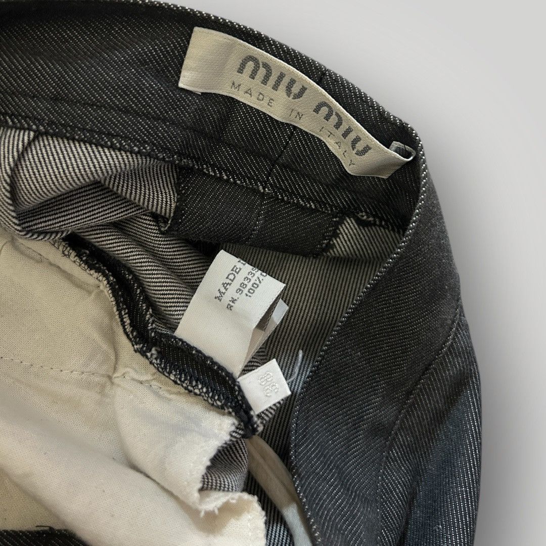 Miu Miu Miu Miu Early 2000s Cotton Tailored Slim Flare Size 26" / US 2 / IT 38 - 3 Thumbnail